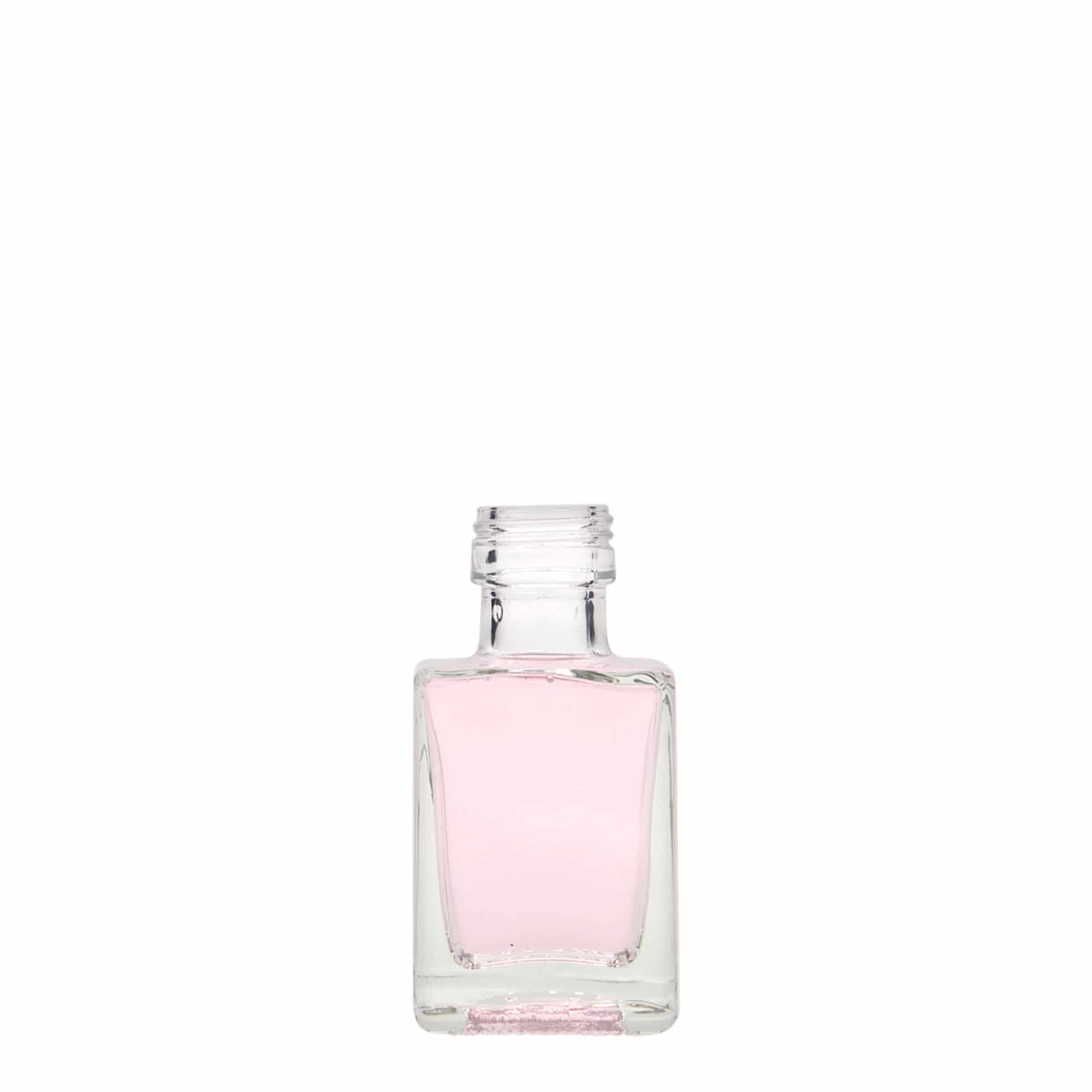 Frasco de vidro de 50 ml 'Cube', quadrado, boca: PP 24 Frasco de vidro de 50 ml 'Cube', quadrado, boca: PP 24