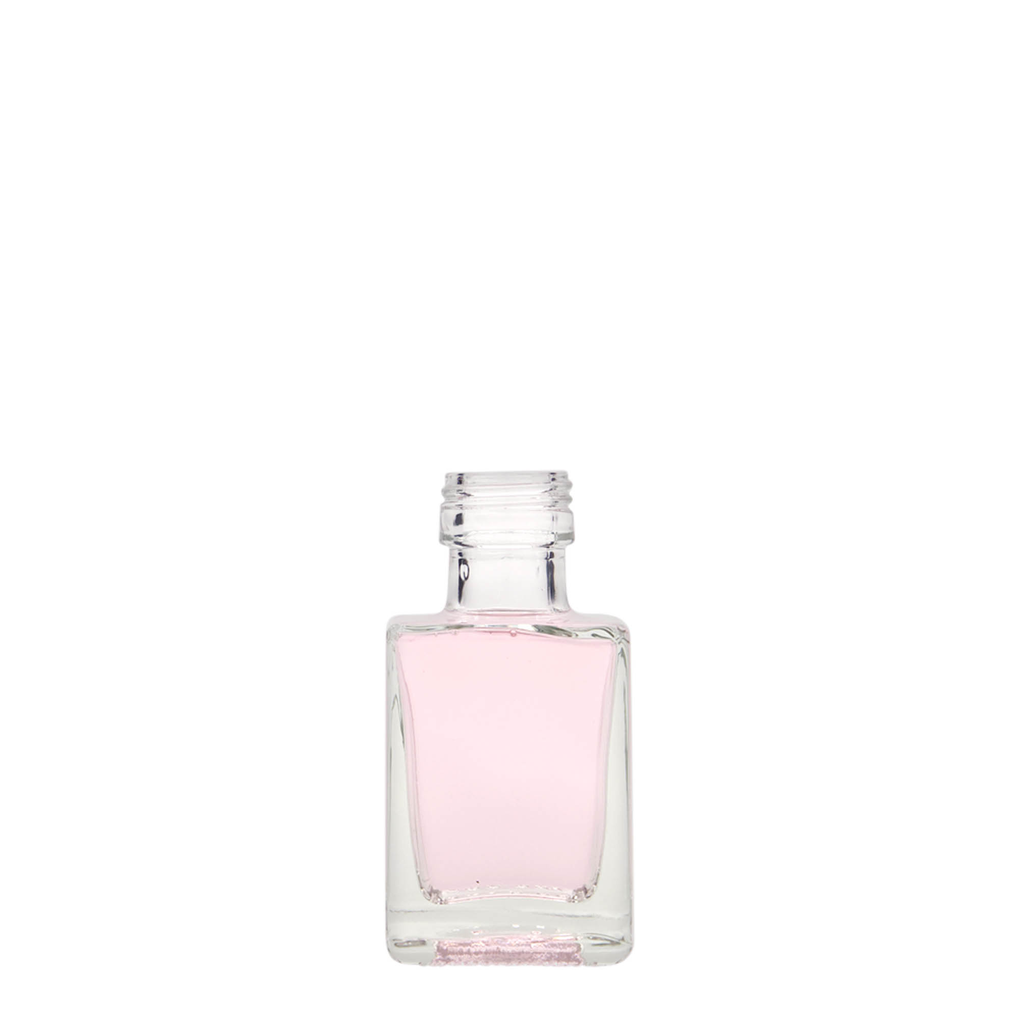 Frasco de vidro de 50 ml 'Cube', quadrado, boca: PP 24