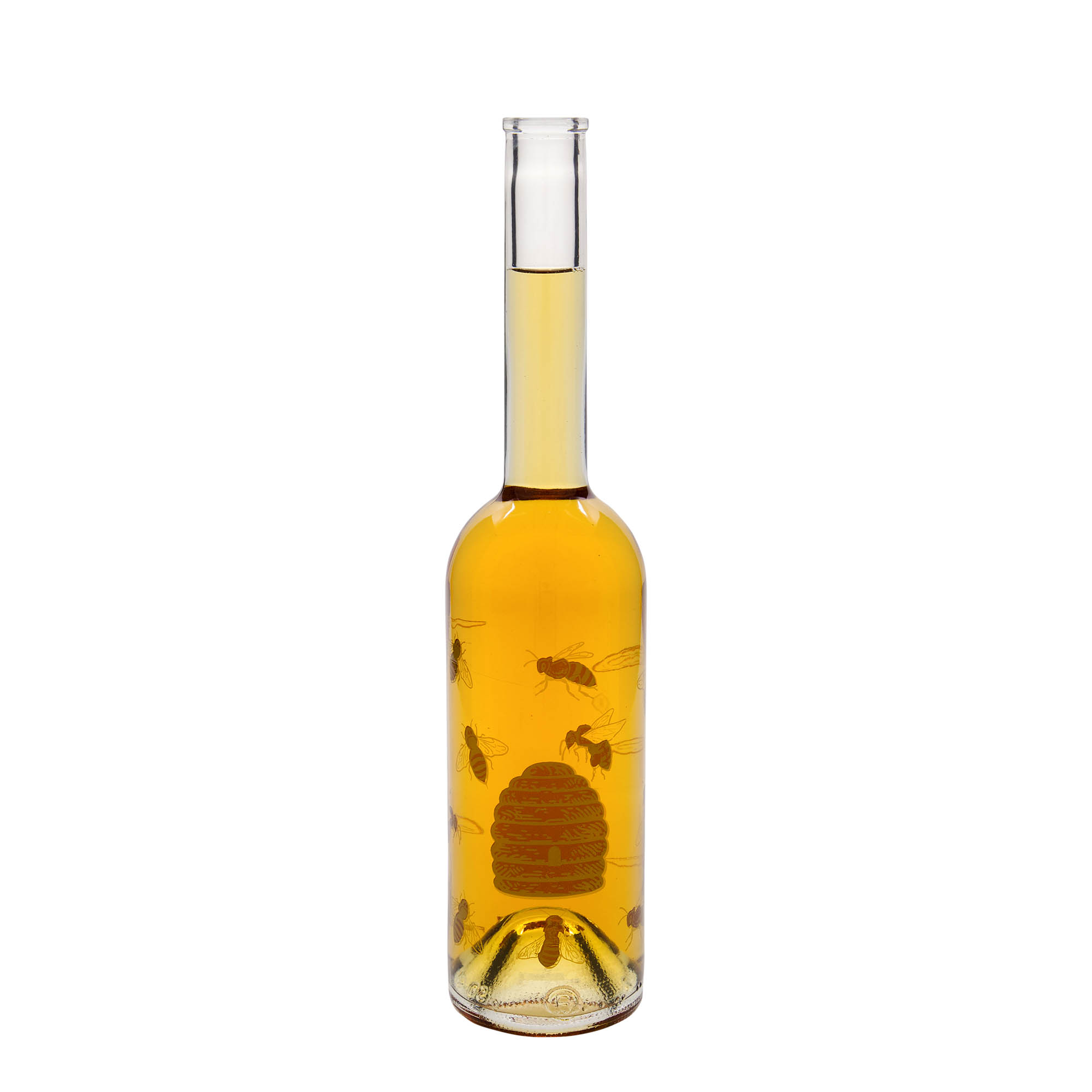 Garrafa de vidro de 500 ml 'Ópera', motivo: abelhas, boca: cortiça
