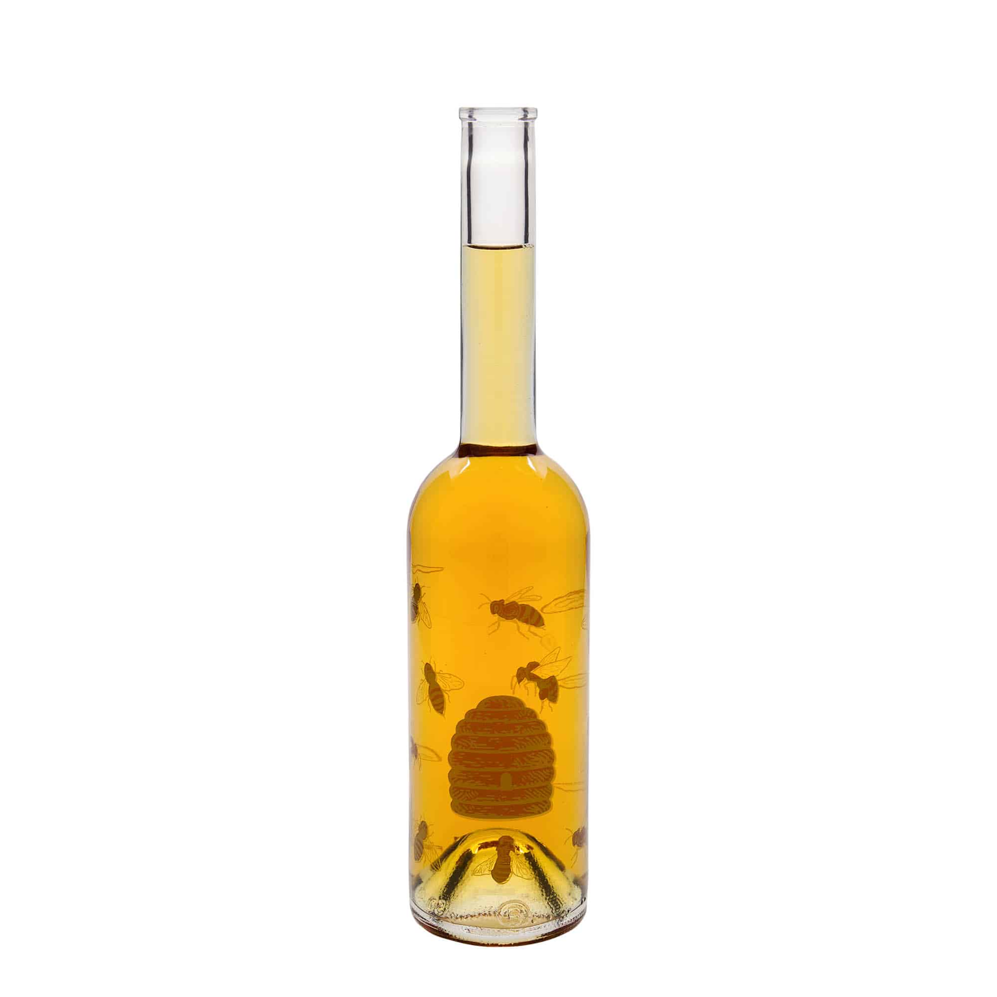 Garrafa de vidro de 500 ml 'Ópera', motivo: abelhas, boca: cortiça