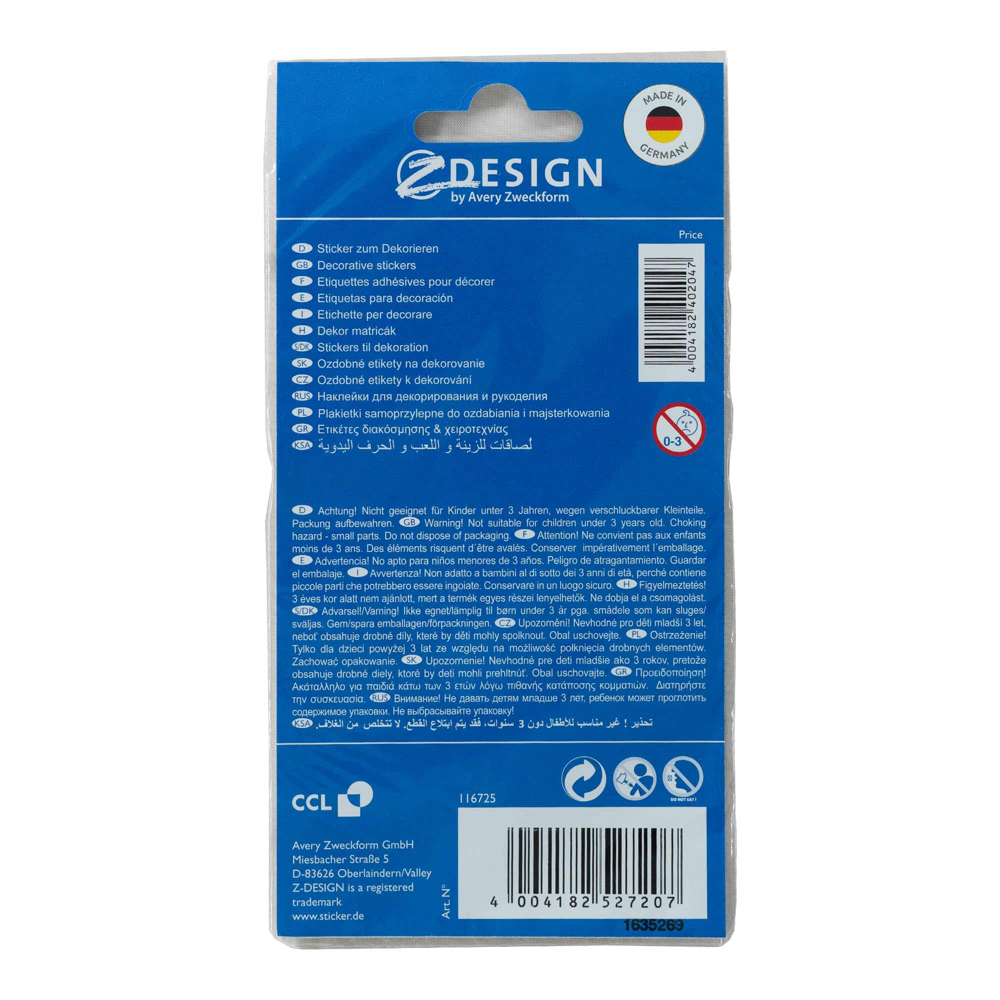 Etiquetas Zweckform 'Natal', papel, dourado-prateado