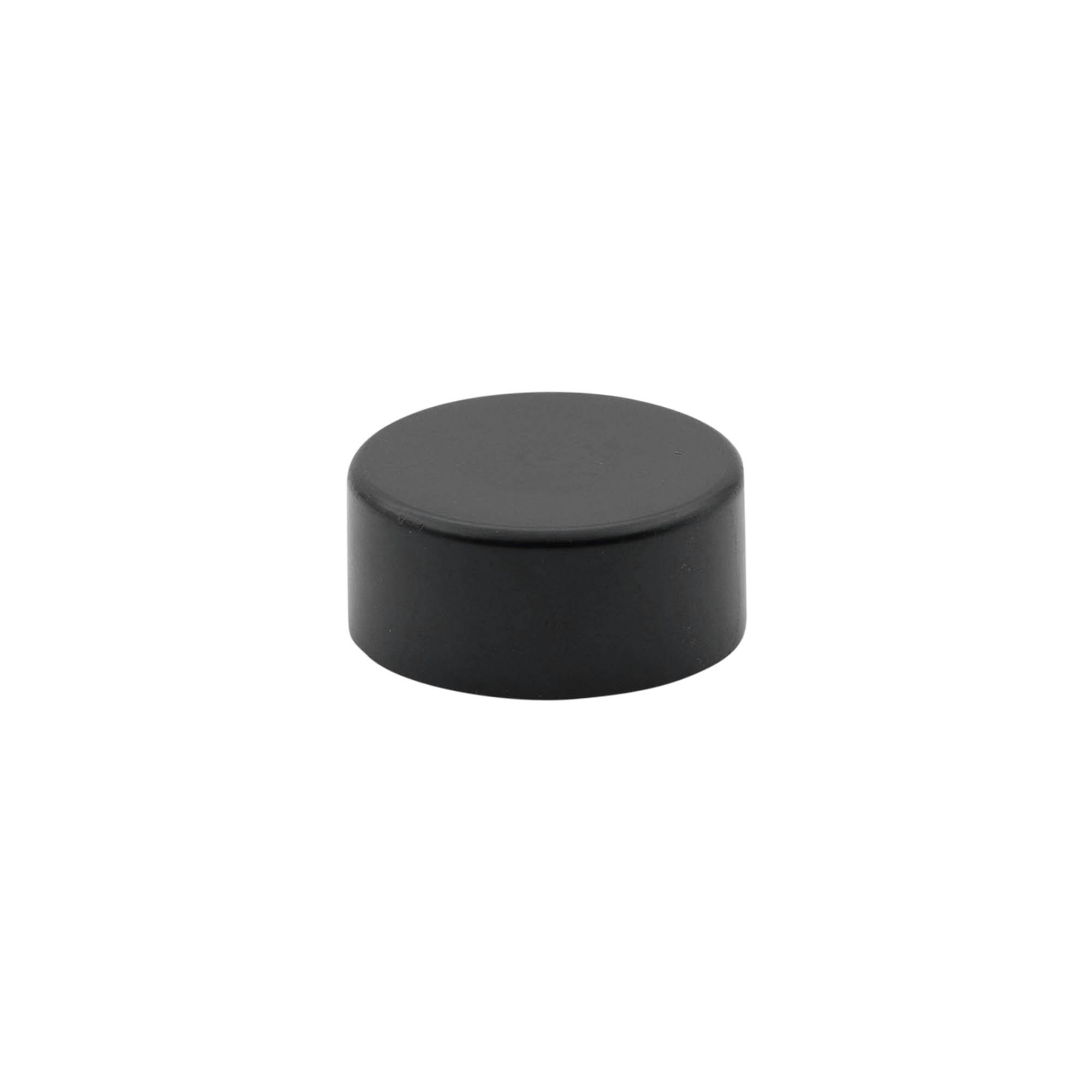 Tampa de rosca, plástico ABS, preto, para bocal: GPI 28/400