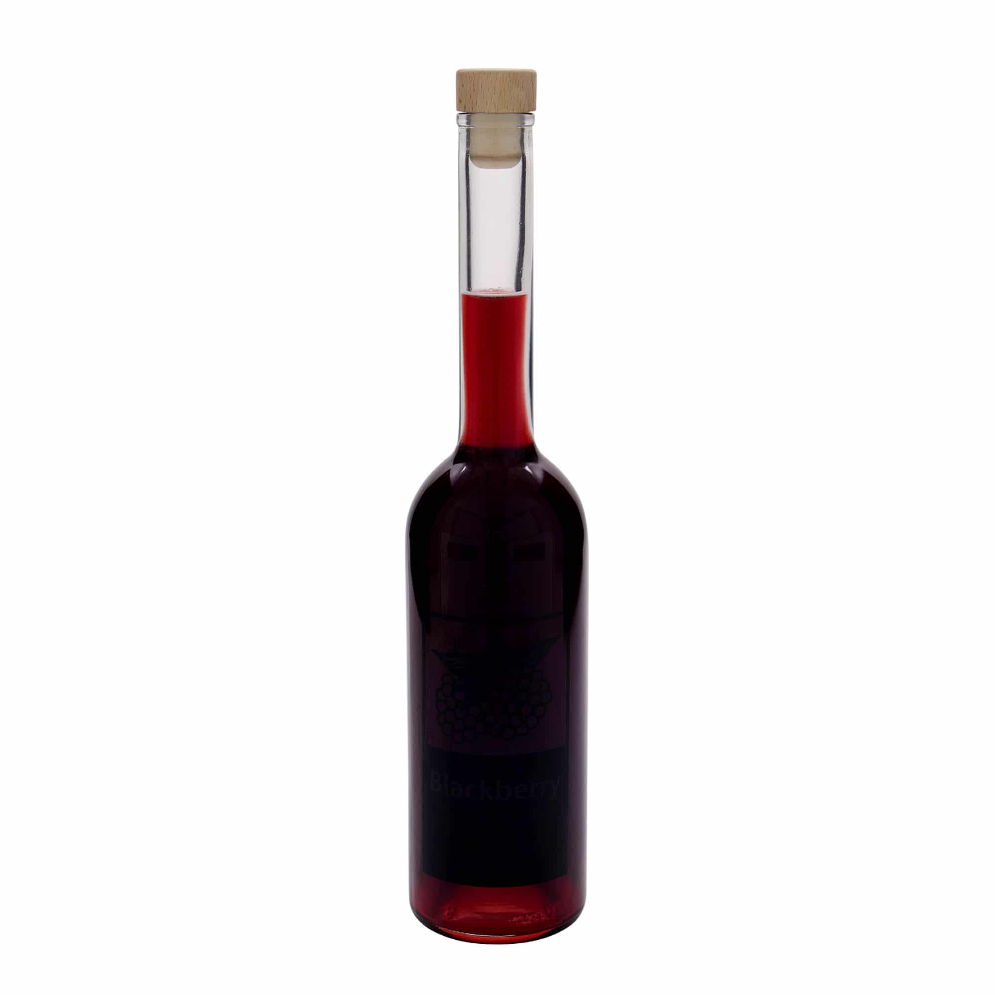 500 ml Garrafa de vidro 'Opera', Motivo: Amoras, boca: Cortiça
