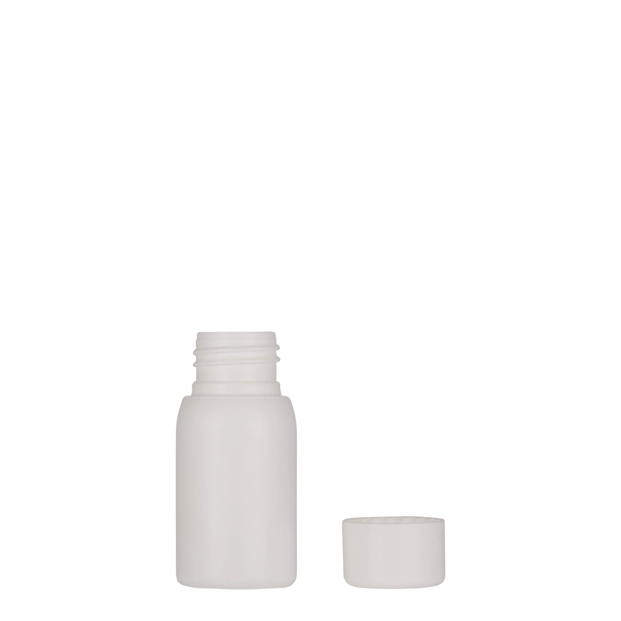Frasco de plástico de 30 ml 'Tuffy', HDPE, branco, boca: 24/410 Frasco de plástico de 30 ml 'Tuffy', HDPE, branco, boca: 24/410