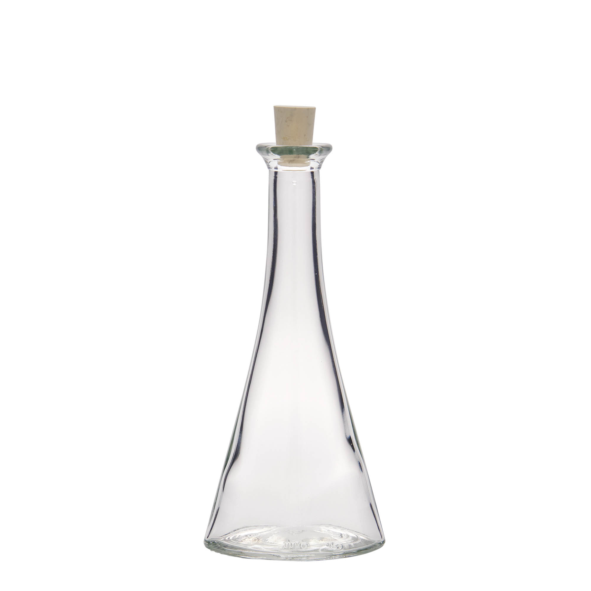 Frasco de vidro de 100 ml 'Veronica', semi-redondo, boca: cortiça