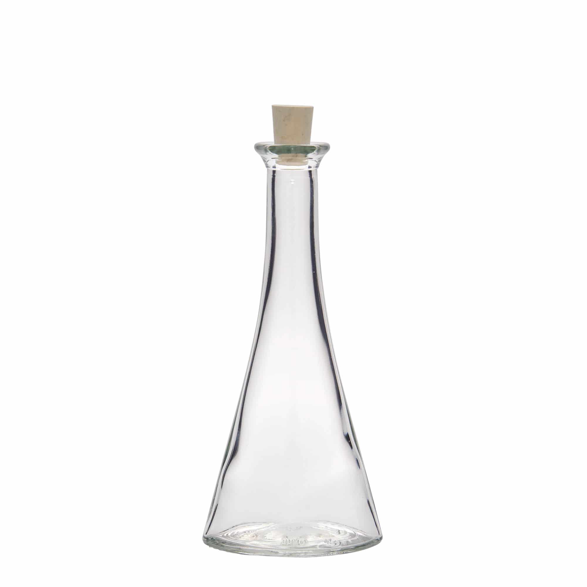 Frasco de vidro de 100 ml 'Veronica', semi-redondo, boca: cortiça