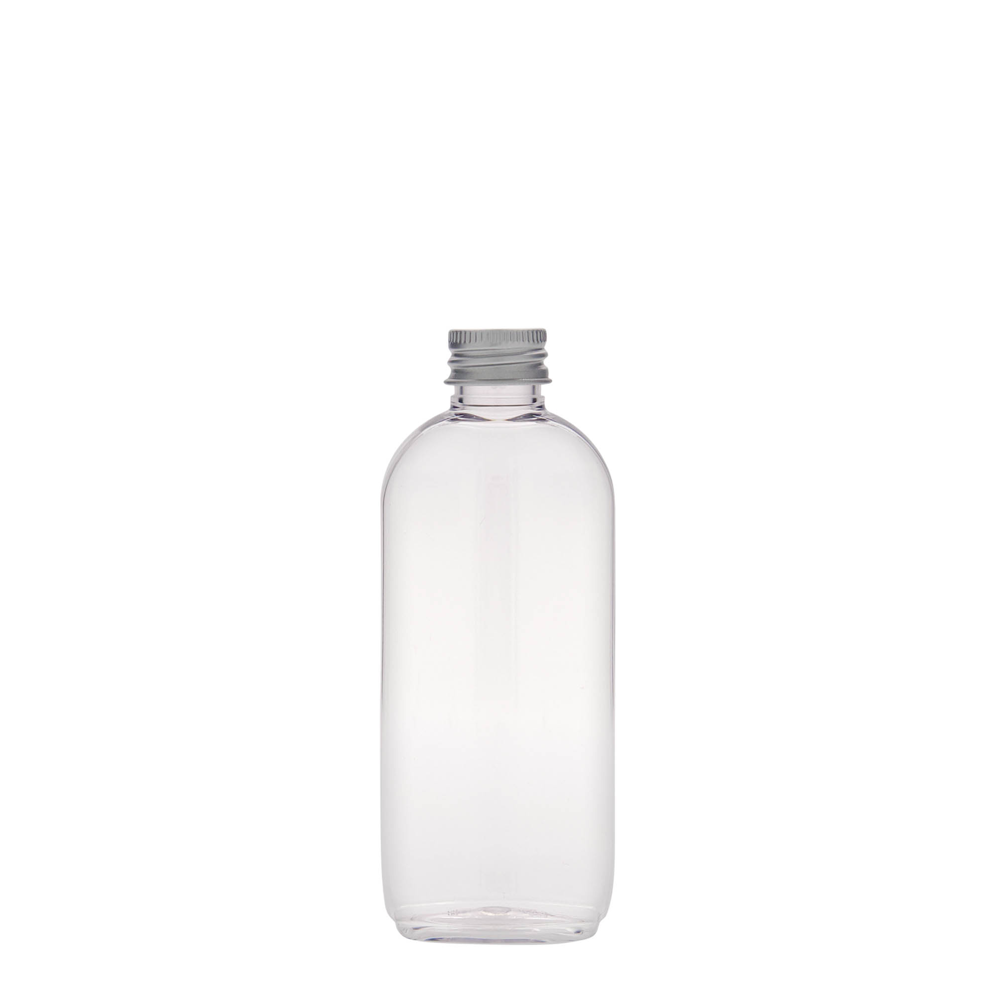 Frasco PET de 100 ml 'Íris', oval, plástico, bocal: 20/410 Frasco PET de 100 ml 'Íris', oval, plástico, bocal: 20/410