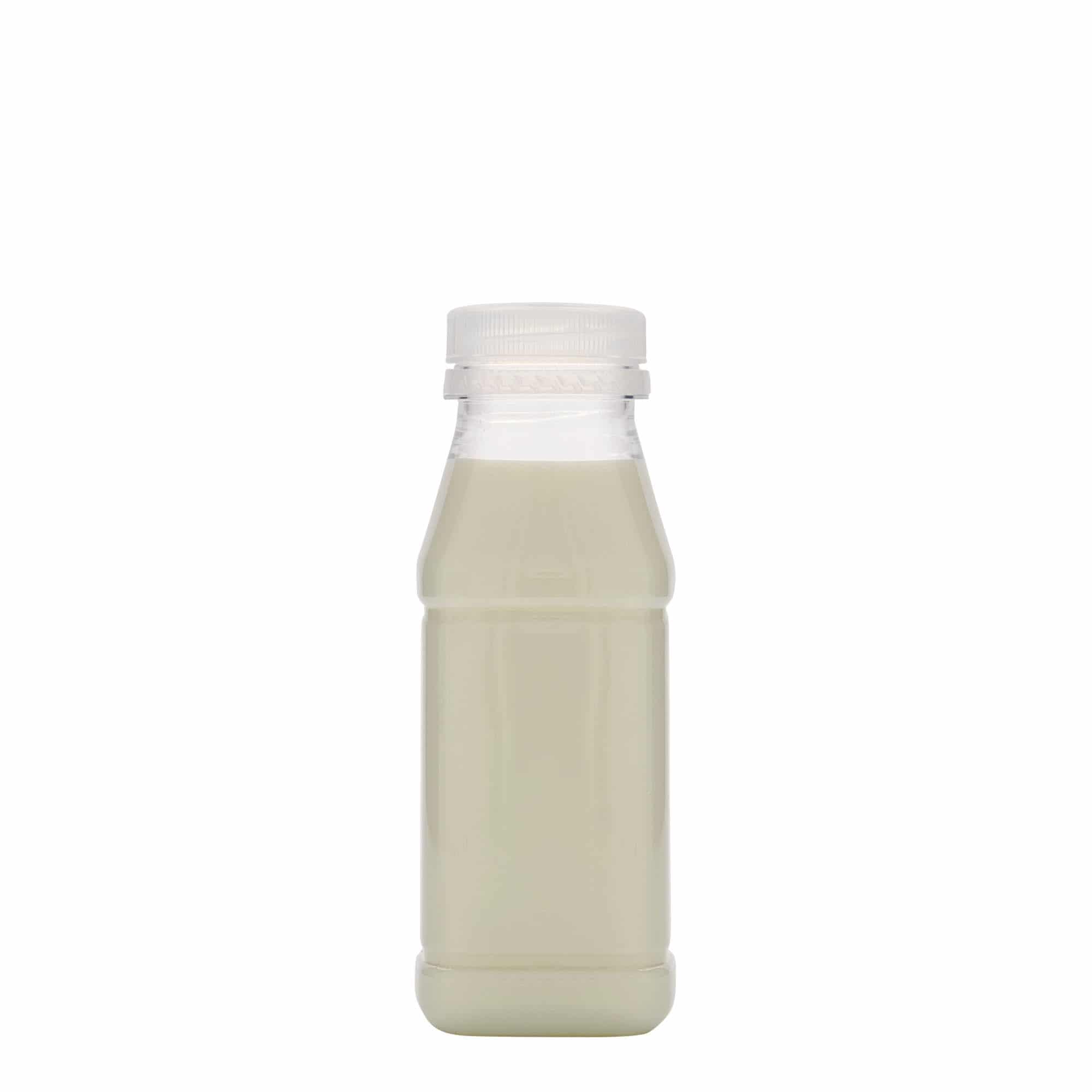 250 ml Garrafa PET 'Milk and Juice Carré',quadrada, plástico, boca: 38 mm