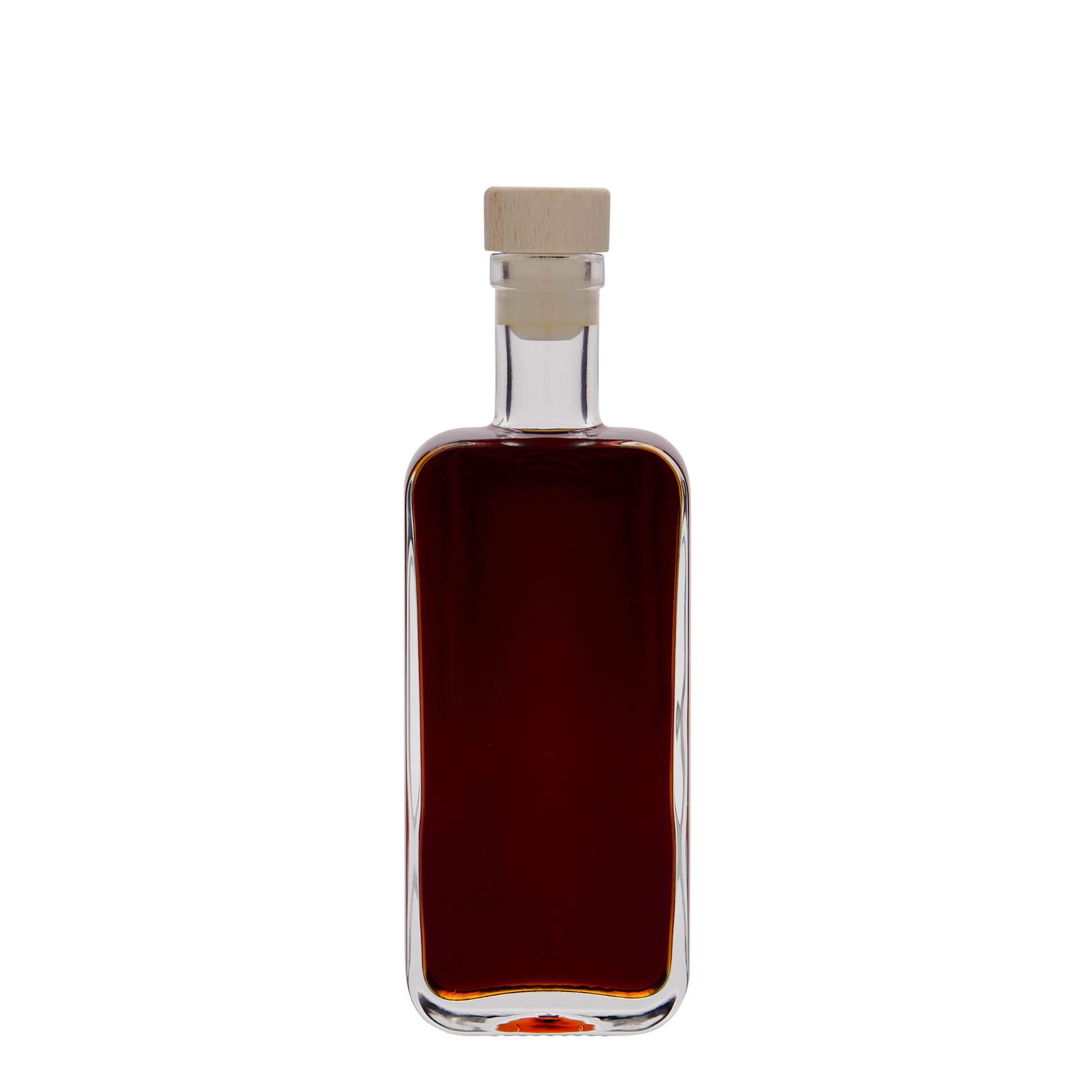 Frasco de vidro de 200 ml 'Nice', retangular, boca: cortiça Frasco de vidro de 200 ml 'Nice', retangular, boca: cortiça