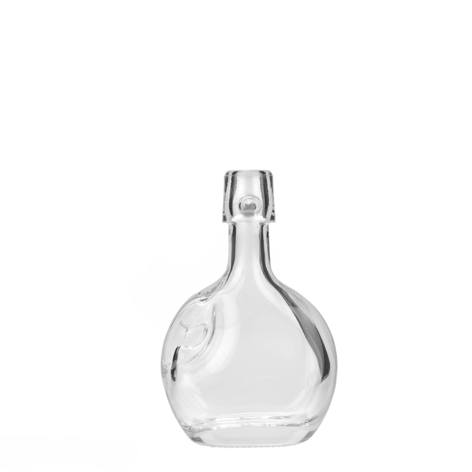 Frasco de vidro de 40 ml 'Lukas', oval, bocal: fecho de pressão Frasco de vidro de 40 ml 'Lukas', oval, bocal: fecho de pressão