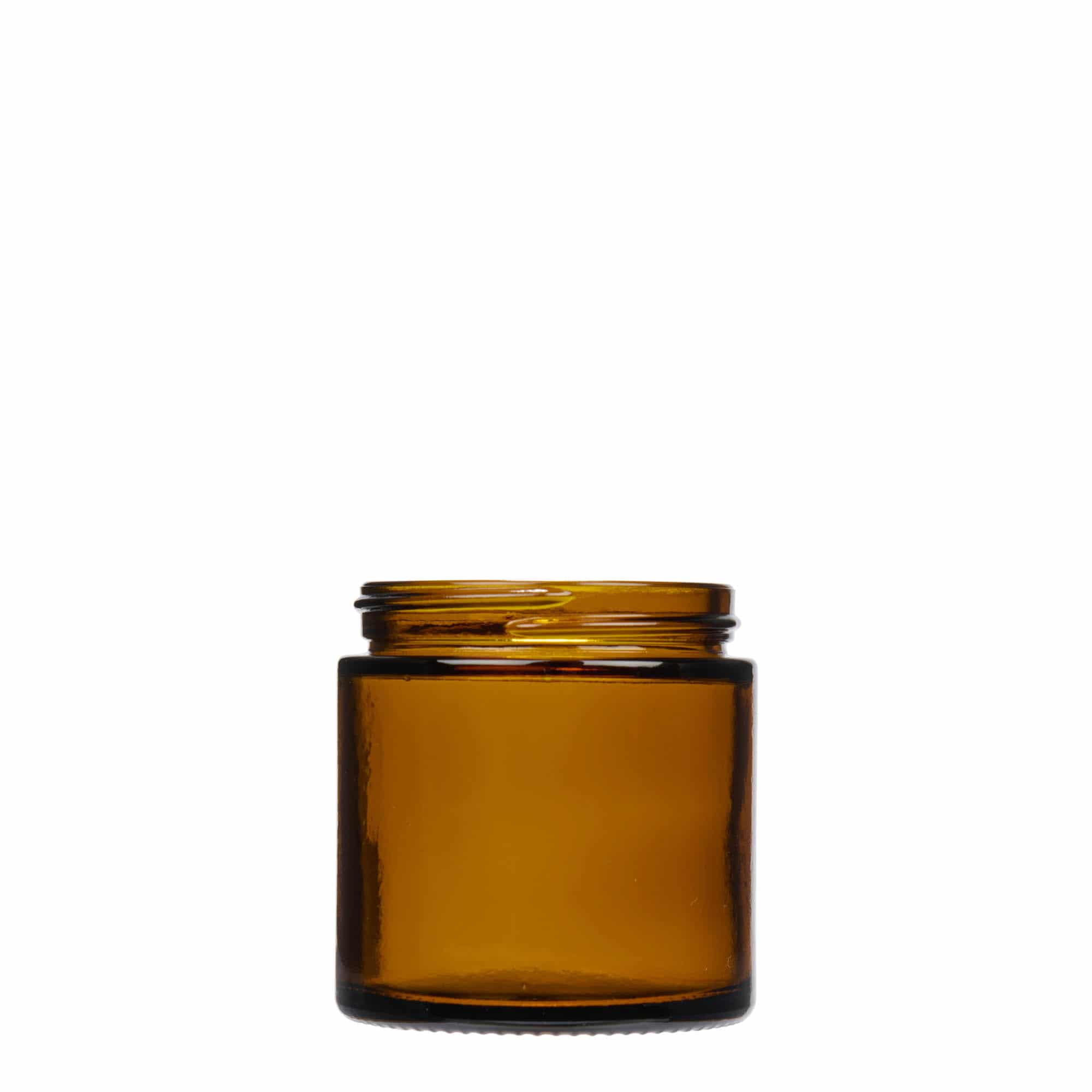 120 ml Pote 'Brown Line', vidro, castanho, boca: Tampa de rosca 120 ml Pote 'Brown Line', vidro, castanho, boca: Tampa de rosca