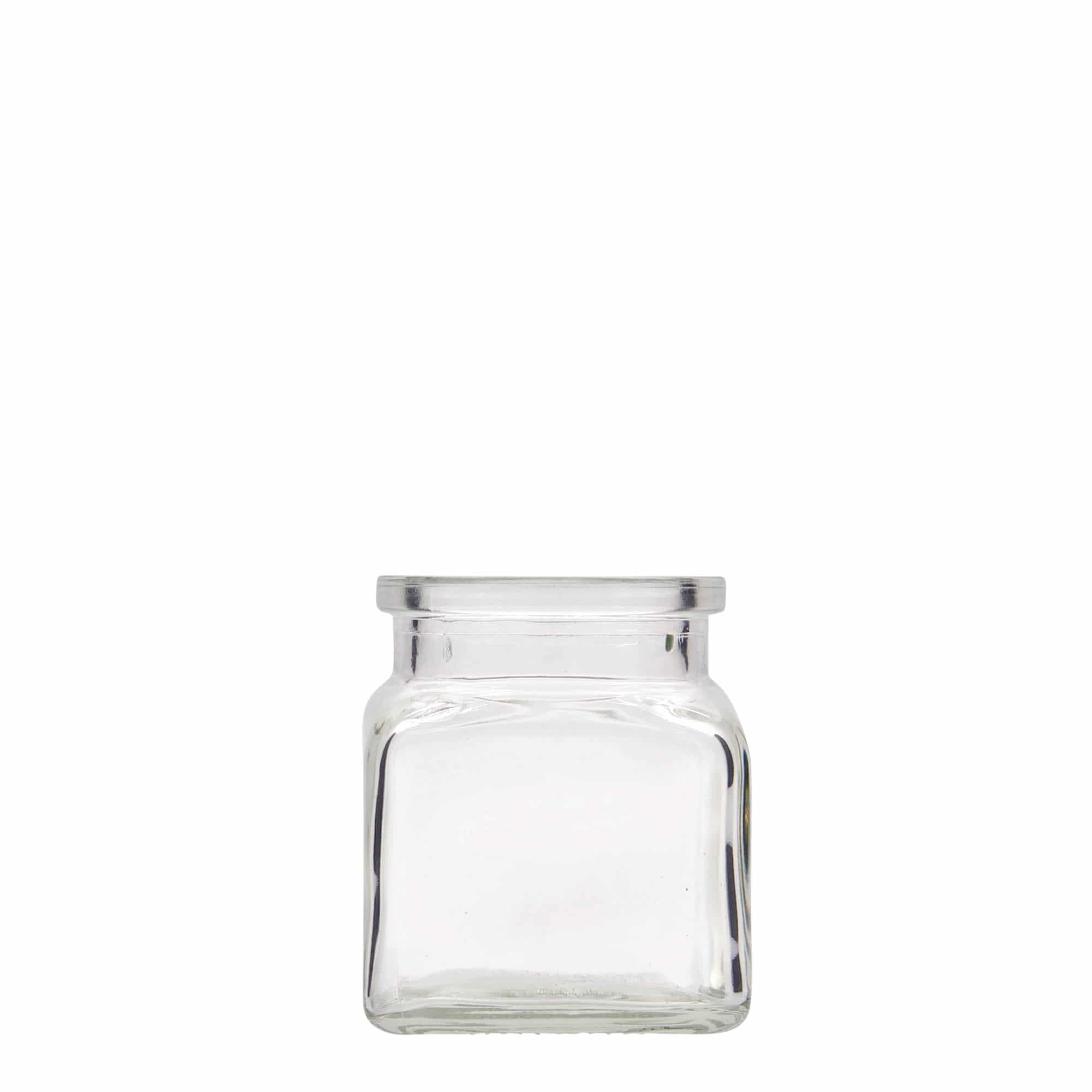 120 ml frasco de vidro com rolha, quadrado, boca: rolha