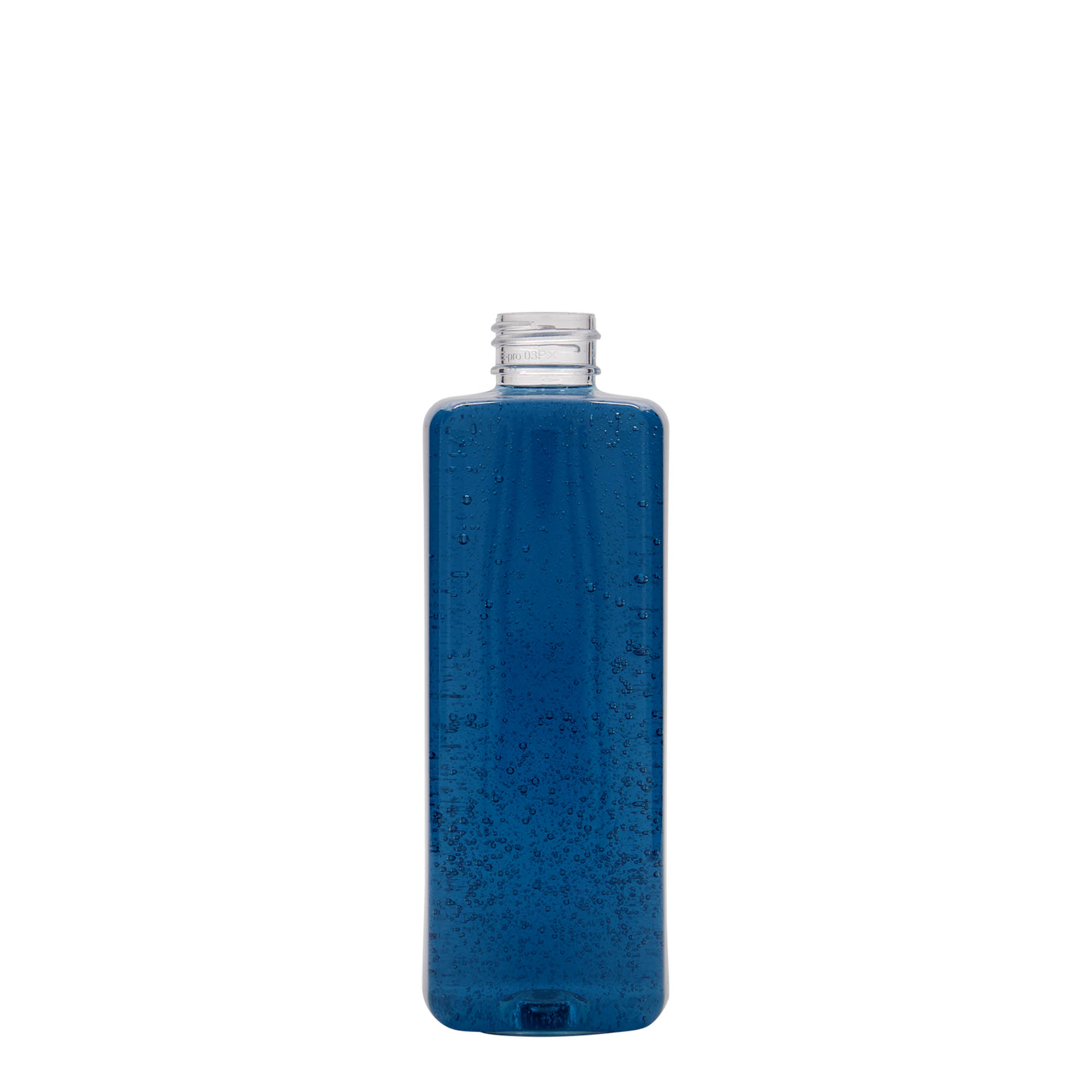 300 ml Garrafa PET 'Karl',quadrada, plástico, boca: 24/410