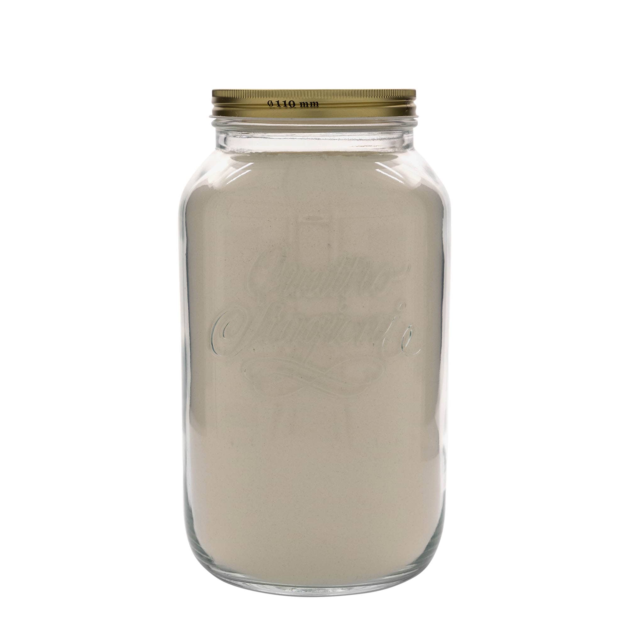 3.800 ml Frasco de vidro 'Quattro Stagioni', Boca: Tampa de rosca