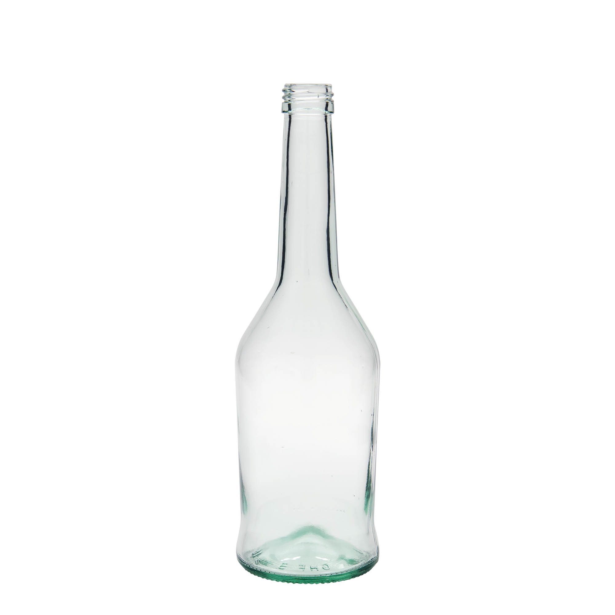 Garrafa de vidro de 500 ml para bebidas espirituosas, boca: PP 28 Garrafa de vidro de 500 ml para bebidas espirituosas, boca: PP 28