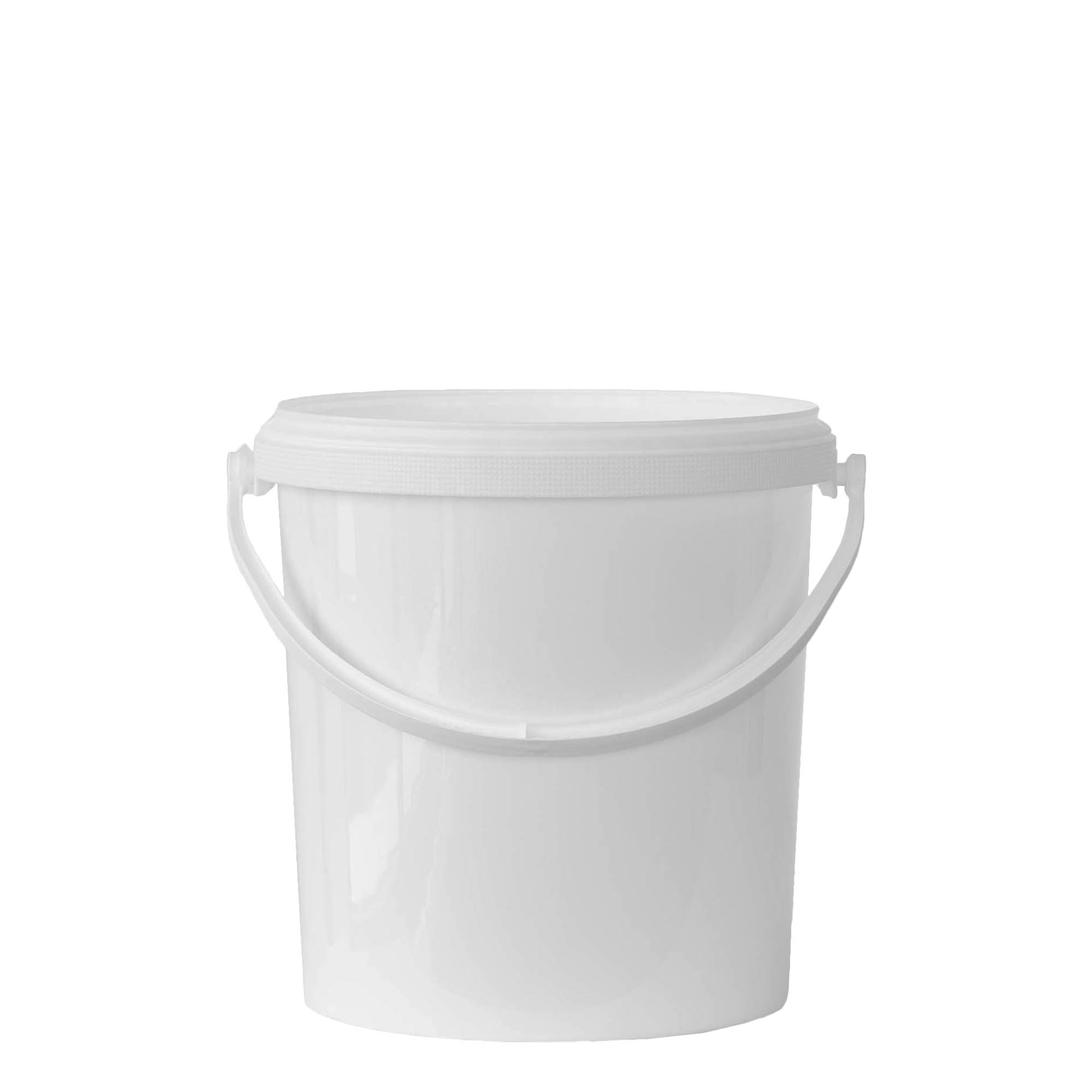 Balde de 6 l, plástico PP, branco