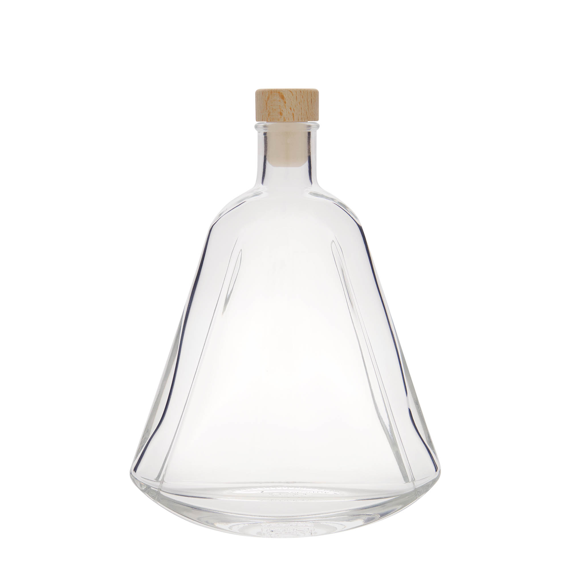 Frasco de vidro de 350 ml 'Maurizio', oval, boca: cortiça