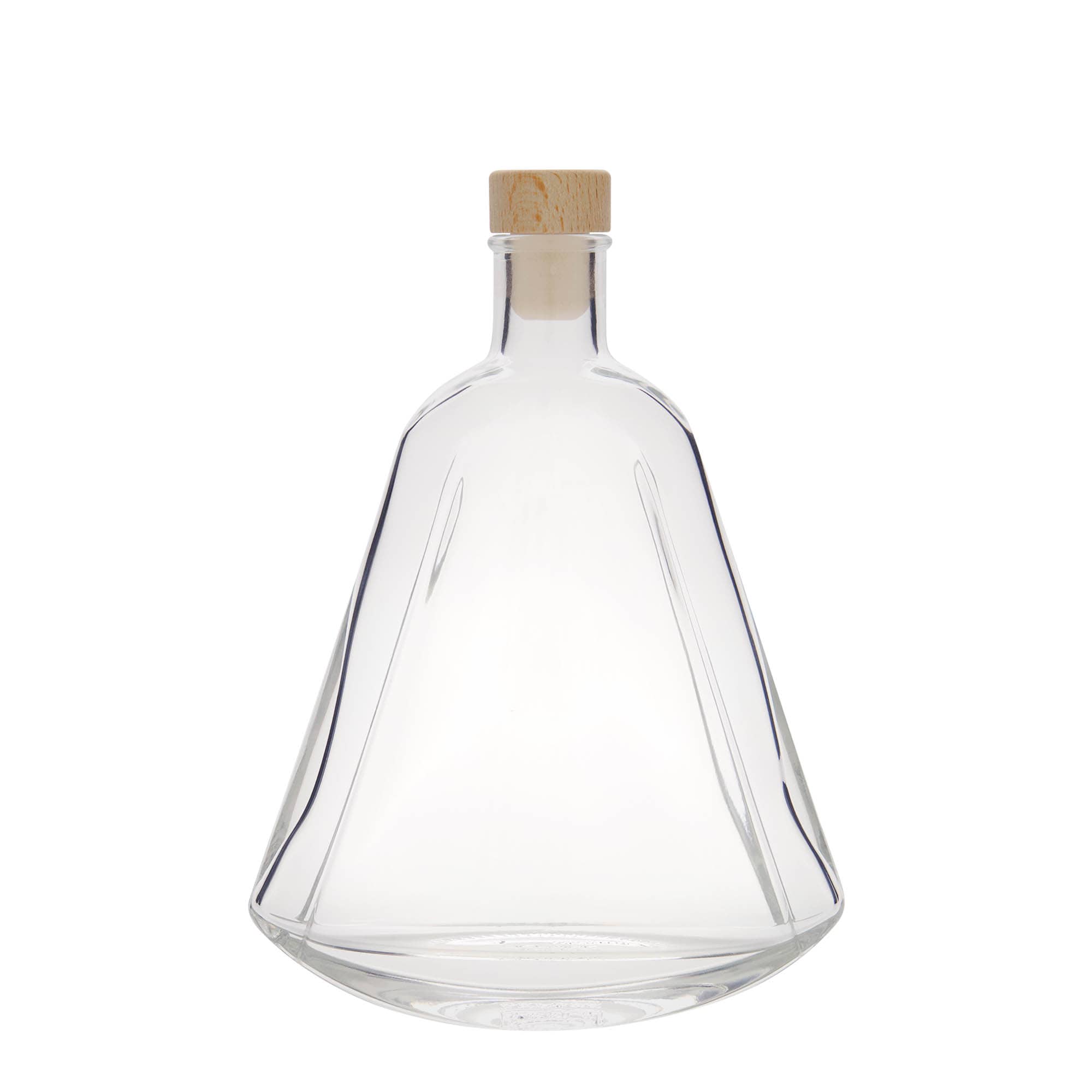 Frasco de vidro de 350 ml 'Maurizio', oval, boca: cortiça