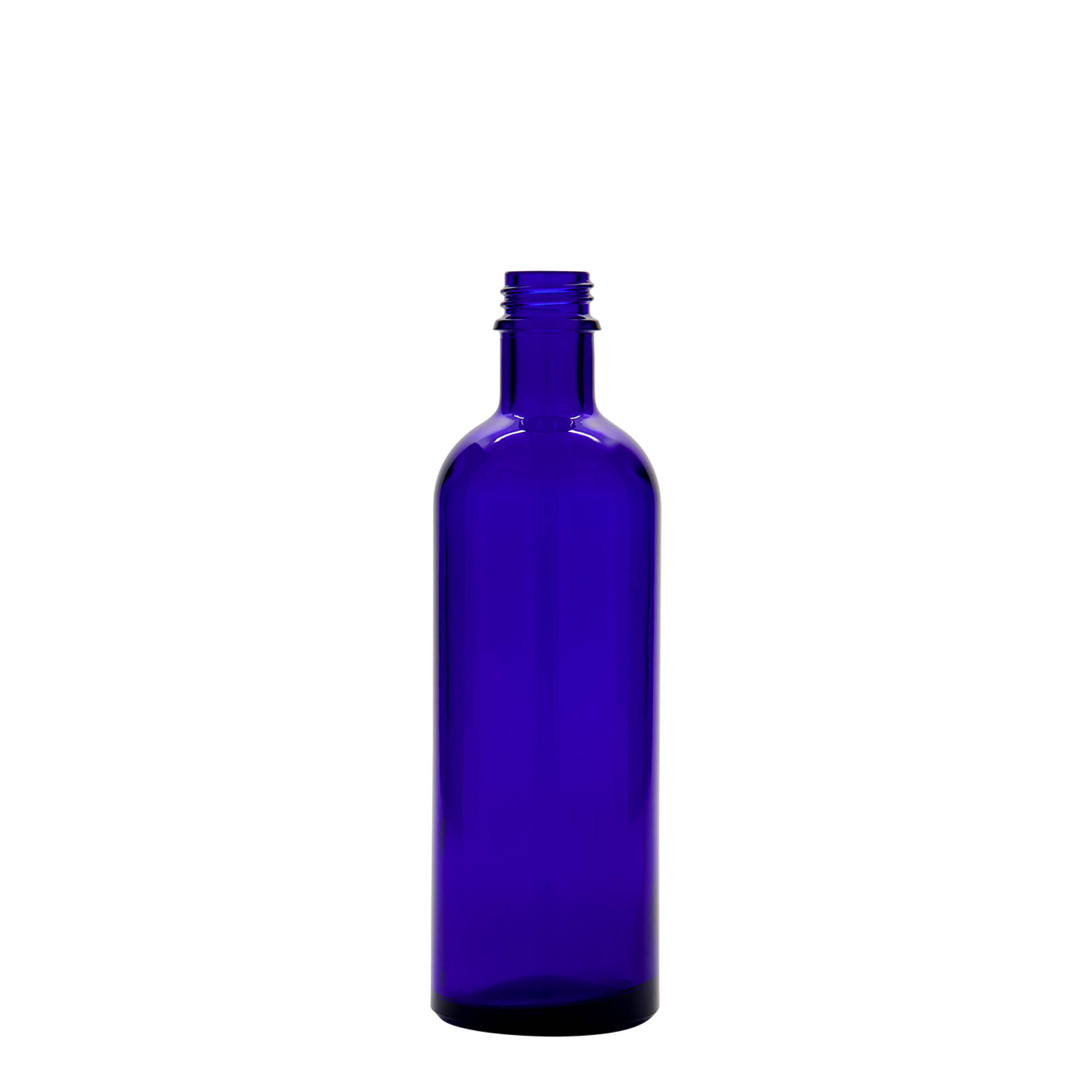 Frasco de medicamento de 200 ml, vidro, azul royal, bocal: DIN 22 Frasco de medicamento de 200 ml, vidro, azul royal, bocal: DIN 22