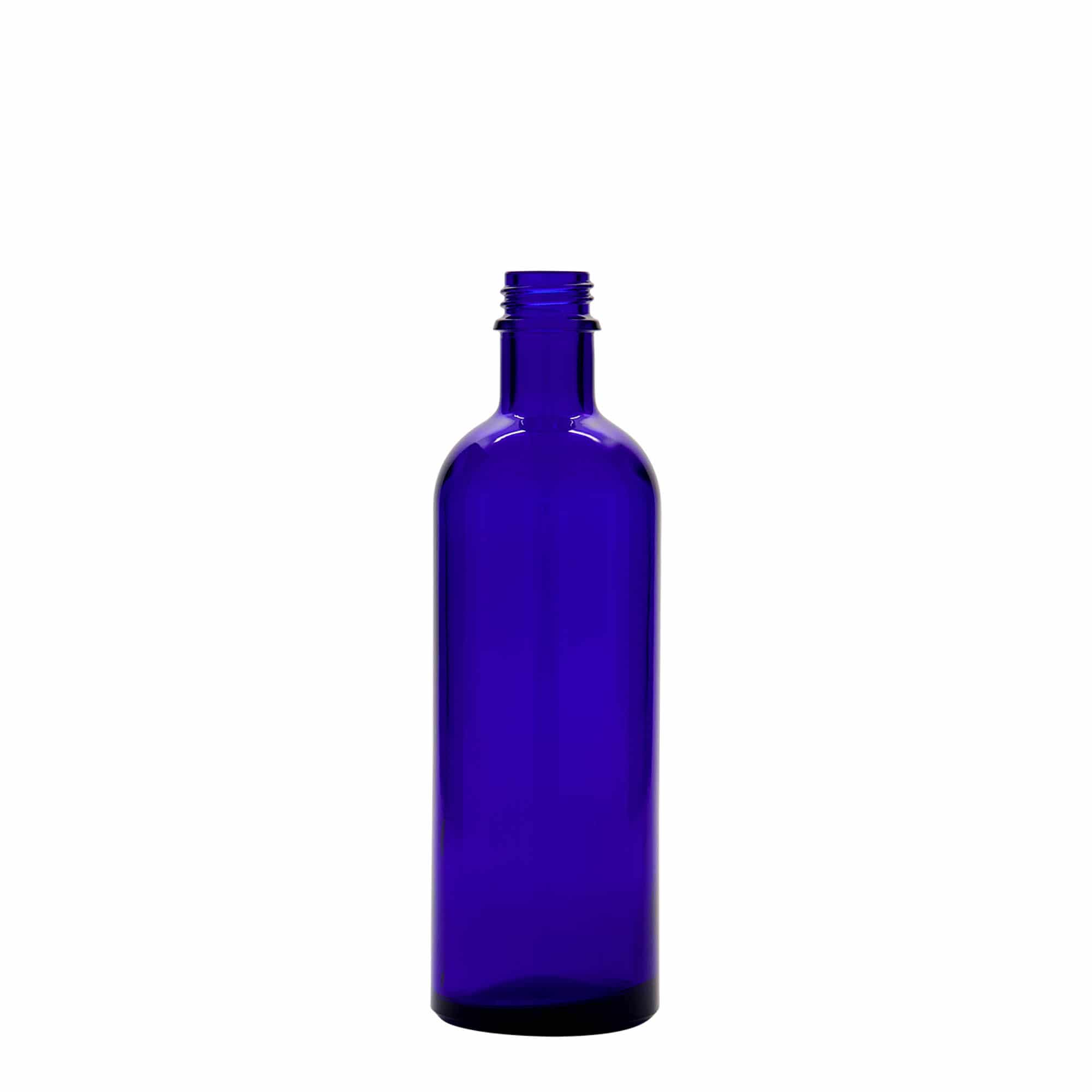Frasco de medicamento de 200 ml, vidro, azul royal, bocal: DIN 22