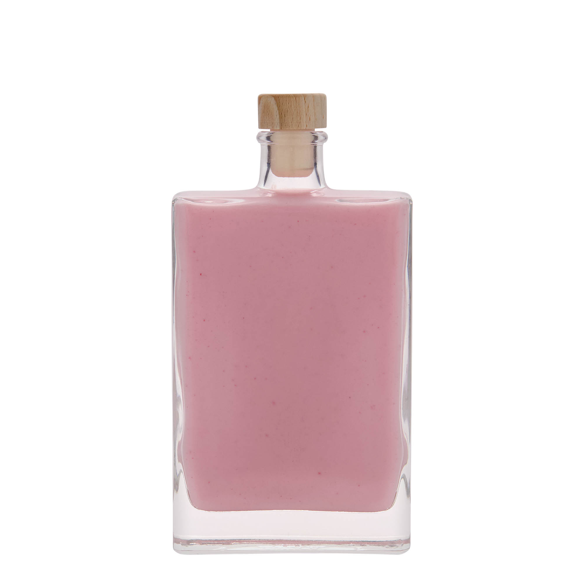 Frasco de vidro de 350 ml 'Julia', retangular, boca: cortiça