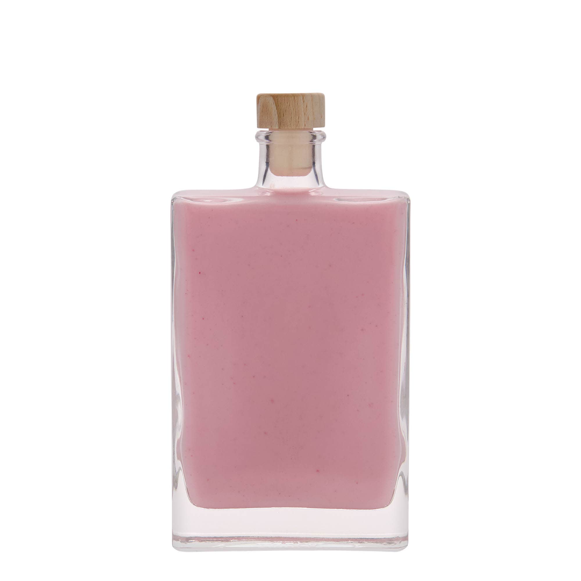 Frasco de vidro de 350 ml 'Julia', retangular, boca: cortiça