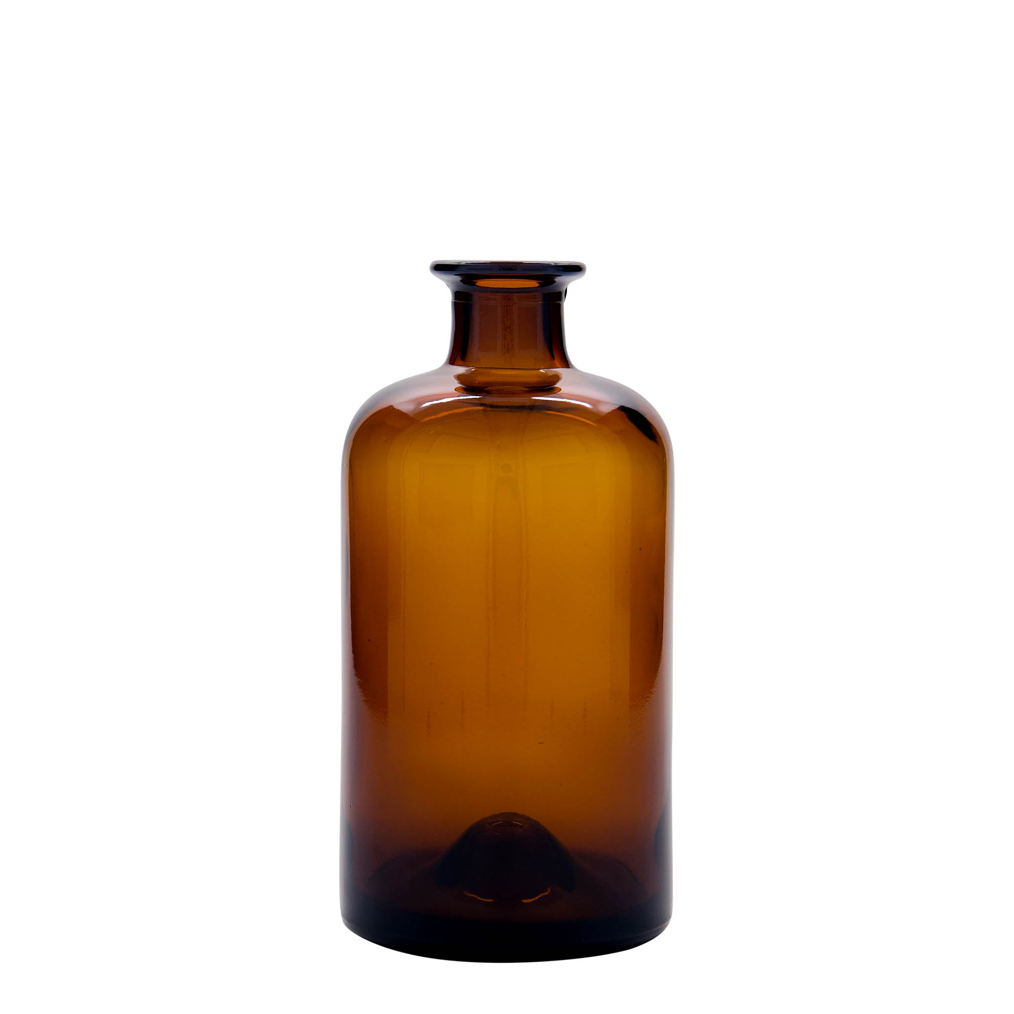 Frasco de vidro de 500 ml para farmacêutico, castanho, boca: cortiça