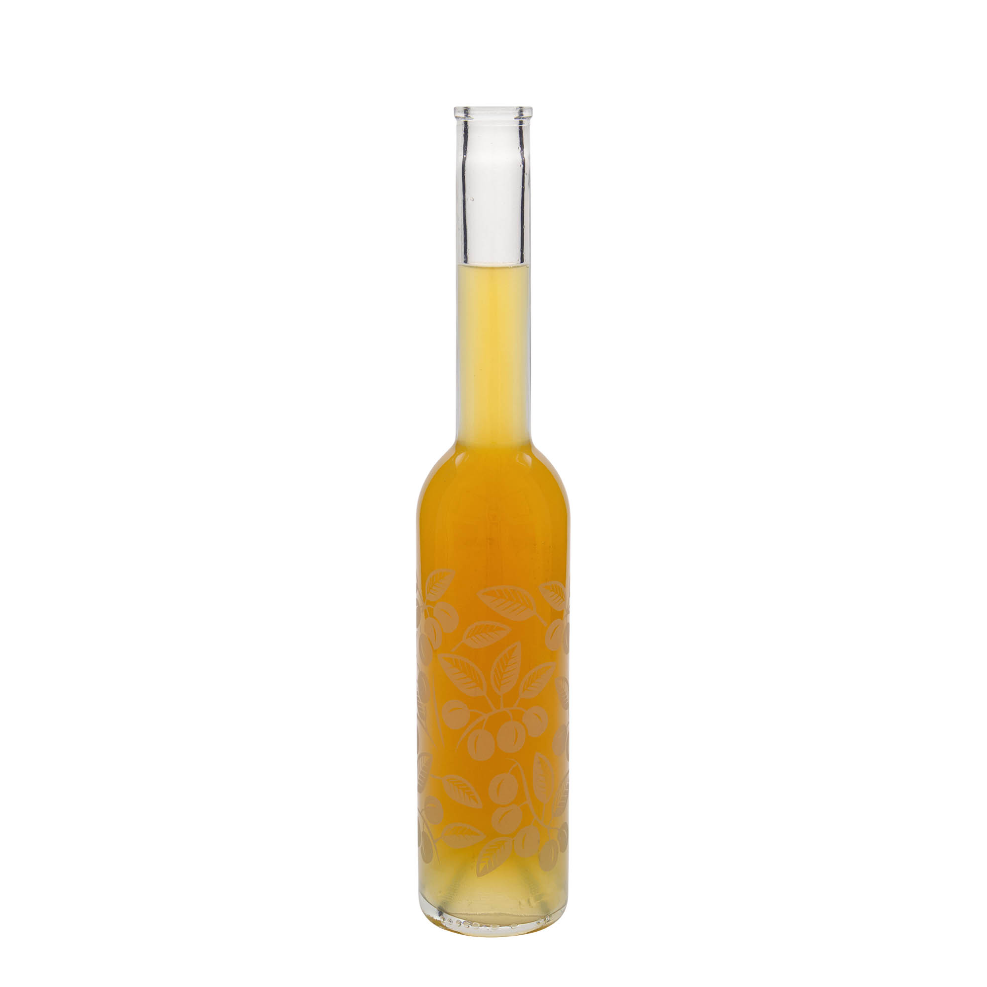 Garrafa de vidro de 350 ml 'Ópera', motivo: Mirabelas, boca: cortiça Garrafa de vidro de 350 ml 'Ópera', motivo: Mirabelas, boca: cortiça