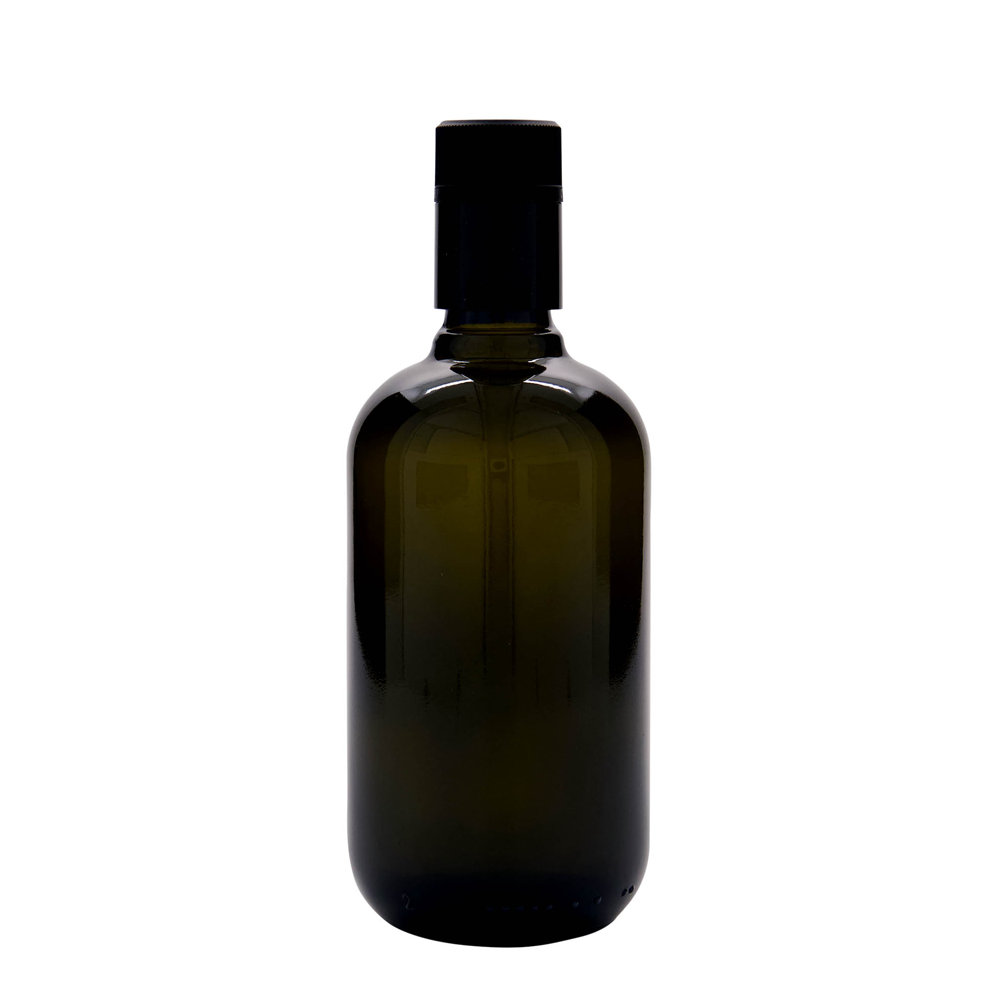 Frasco de vinagre/azeite 'Biolio' 500 ml, vidro verde antigo, bocal: DOP