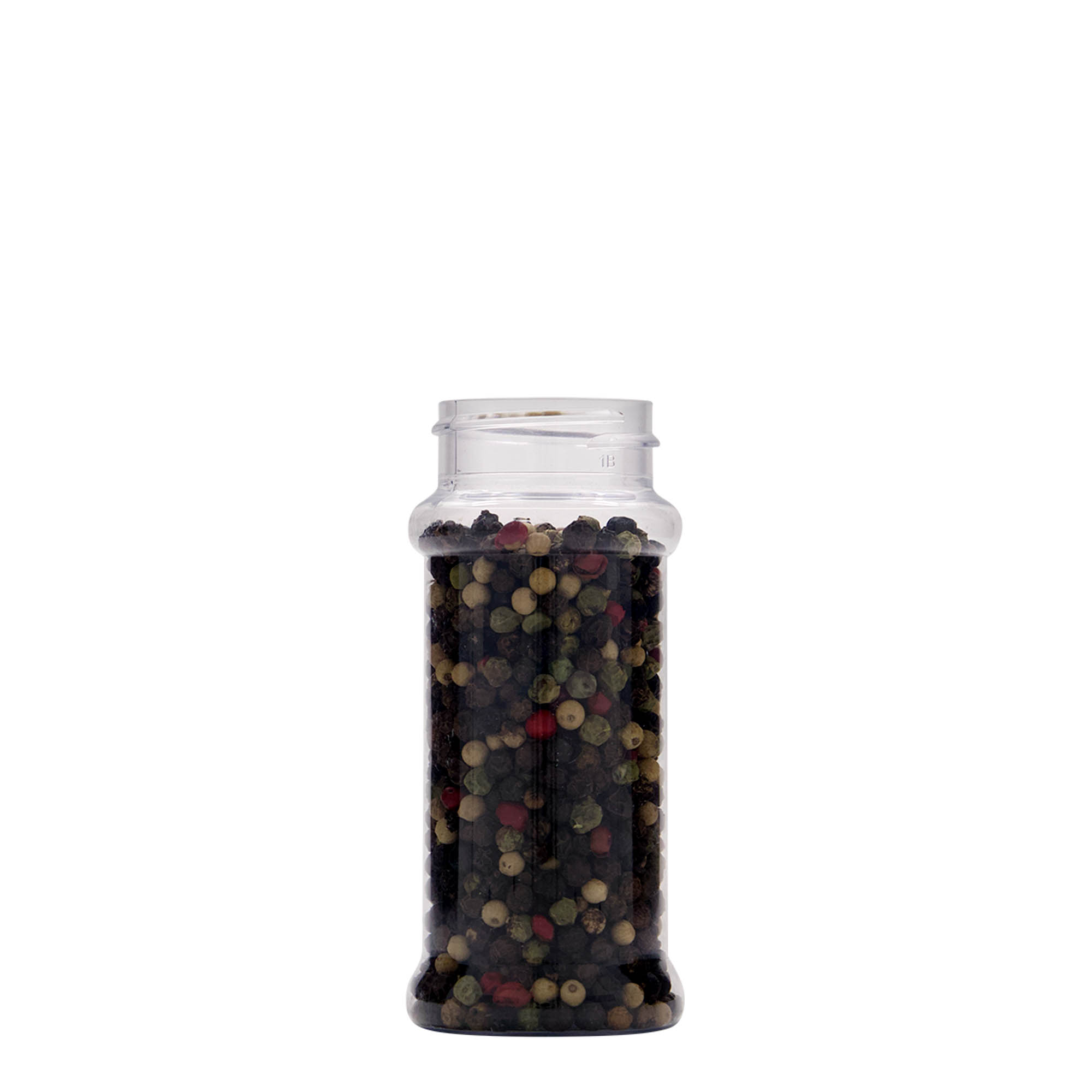 Frasco de especiarias PET de 100 ml, plástico, boca: 38/400