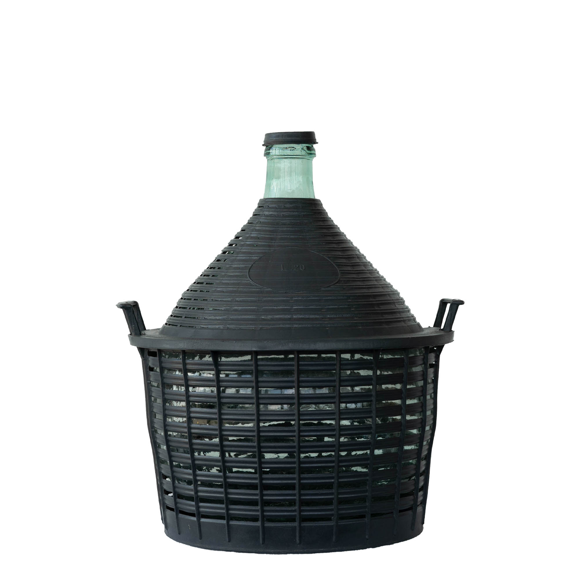 Botija de 20 l, pescoço estreito, vidro, boca: tampa de encaixe Botija de 20 l, pescoço estreito, vidro, boca: tampa de encaixe