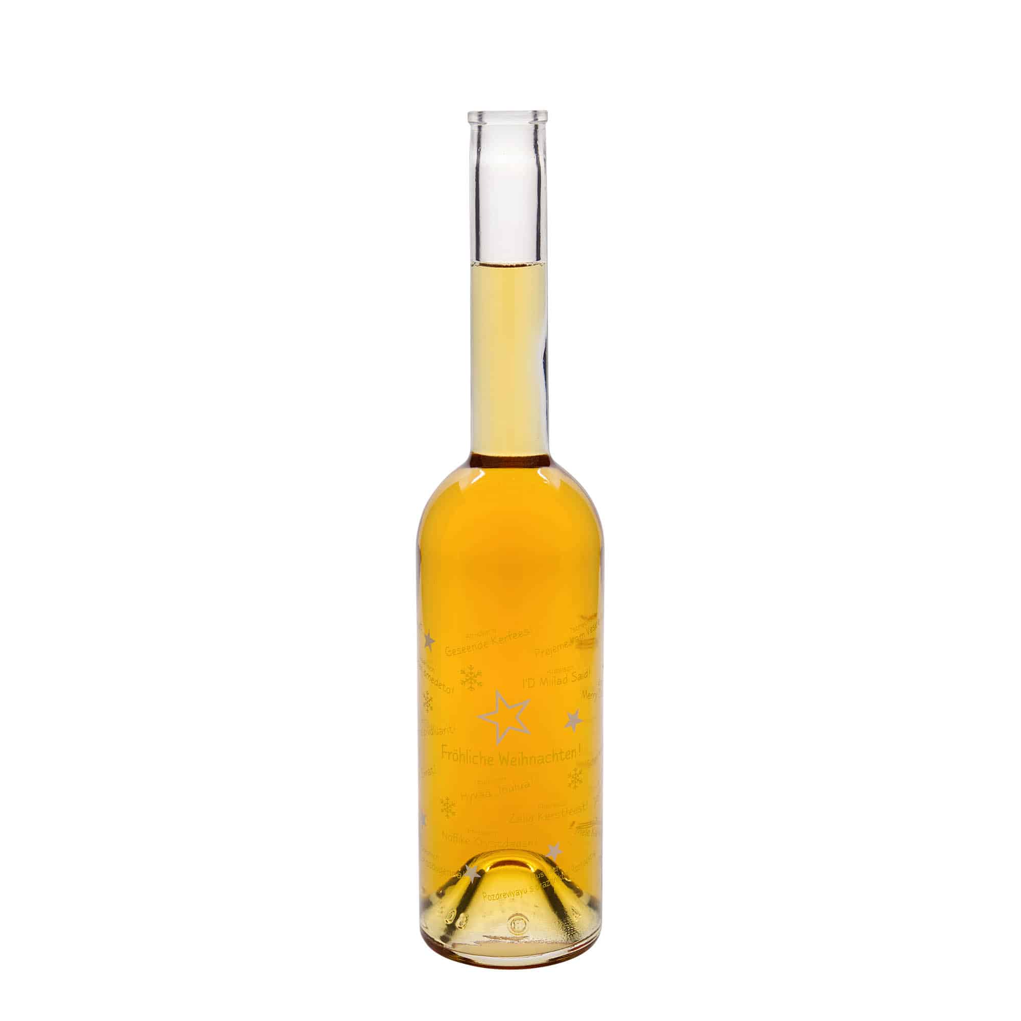 500 ml Garrafa de vidro 'Opera', Motivo: Natal no Mundo, boca: Cortiça