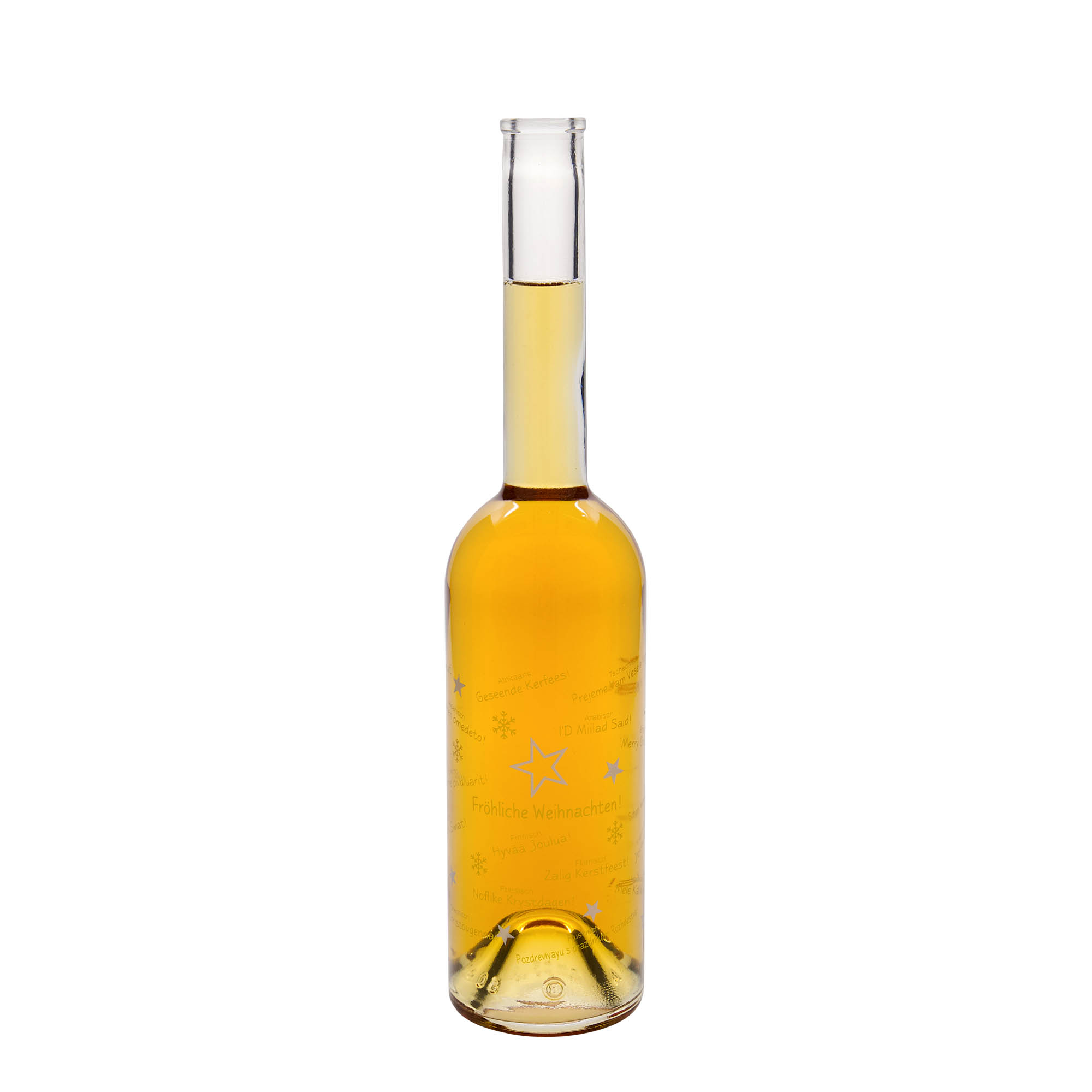 Garrafa de vidro de 500 ml 'Opera', motivo: Natal no Mundo, boca: cortiça