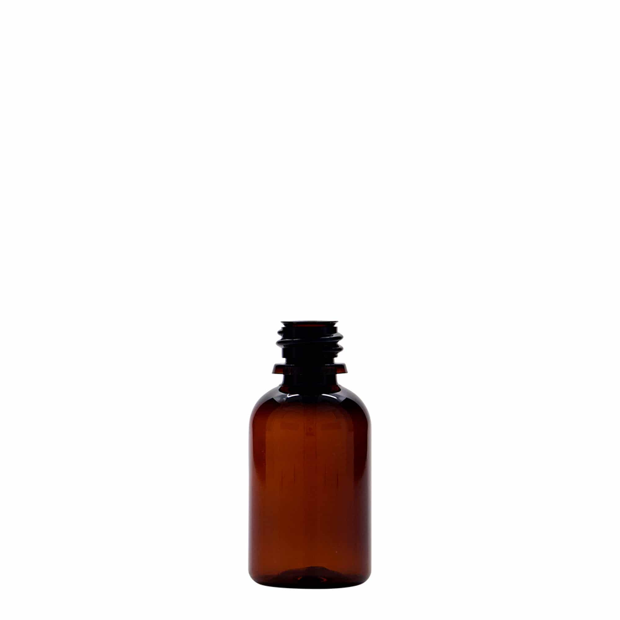 Frasco médico PET de 30 ml 'Easy Living', castanho, plástico, bocal: DIN 18