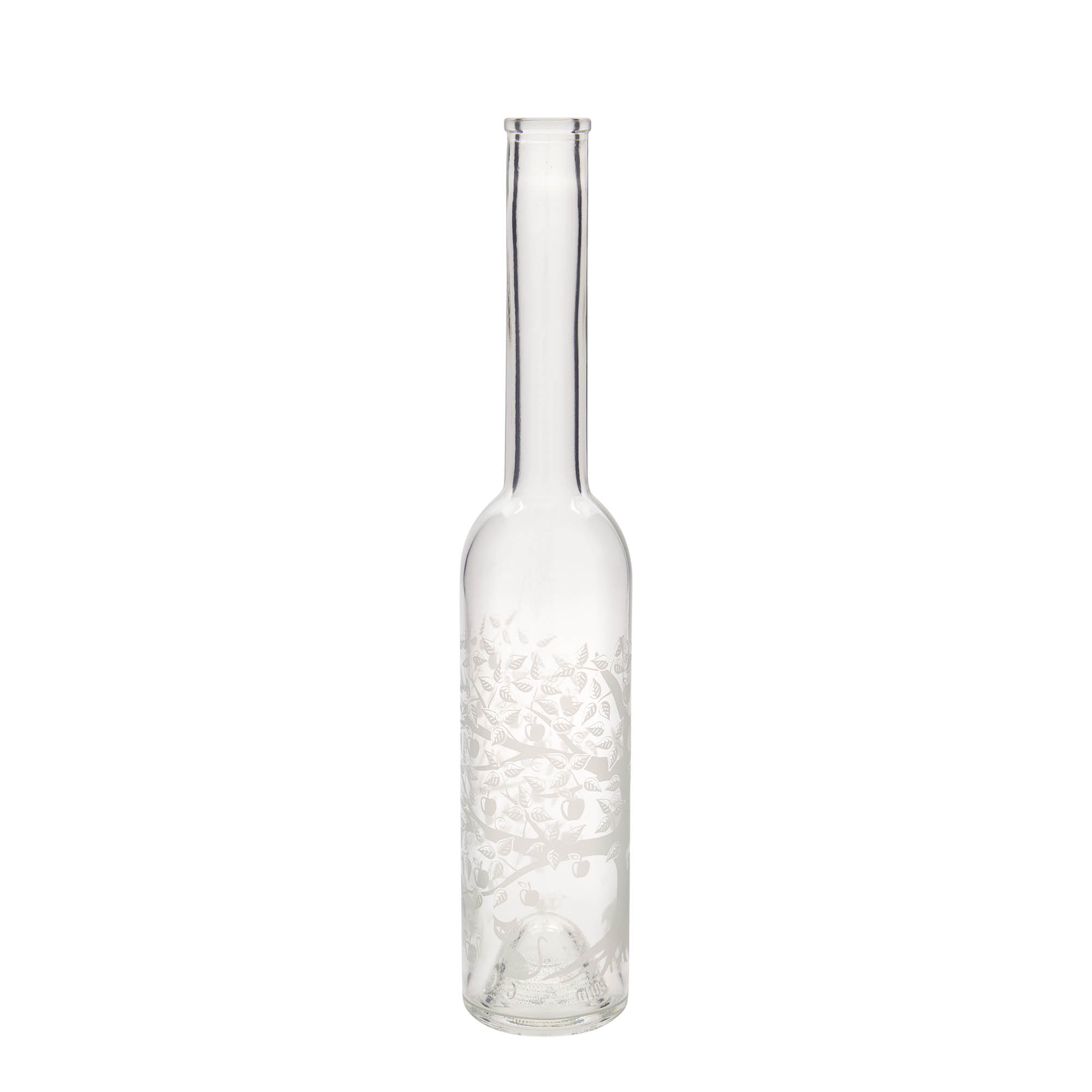 Garrafa de vidro de 350 ml 'Ópera', motivo: macieira, boca: cortiça Garrafa de vidro de 350 ml 'Ópera', motivo: macieira, boca: cortiça
