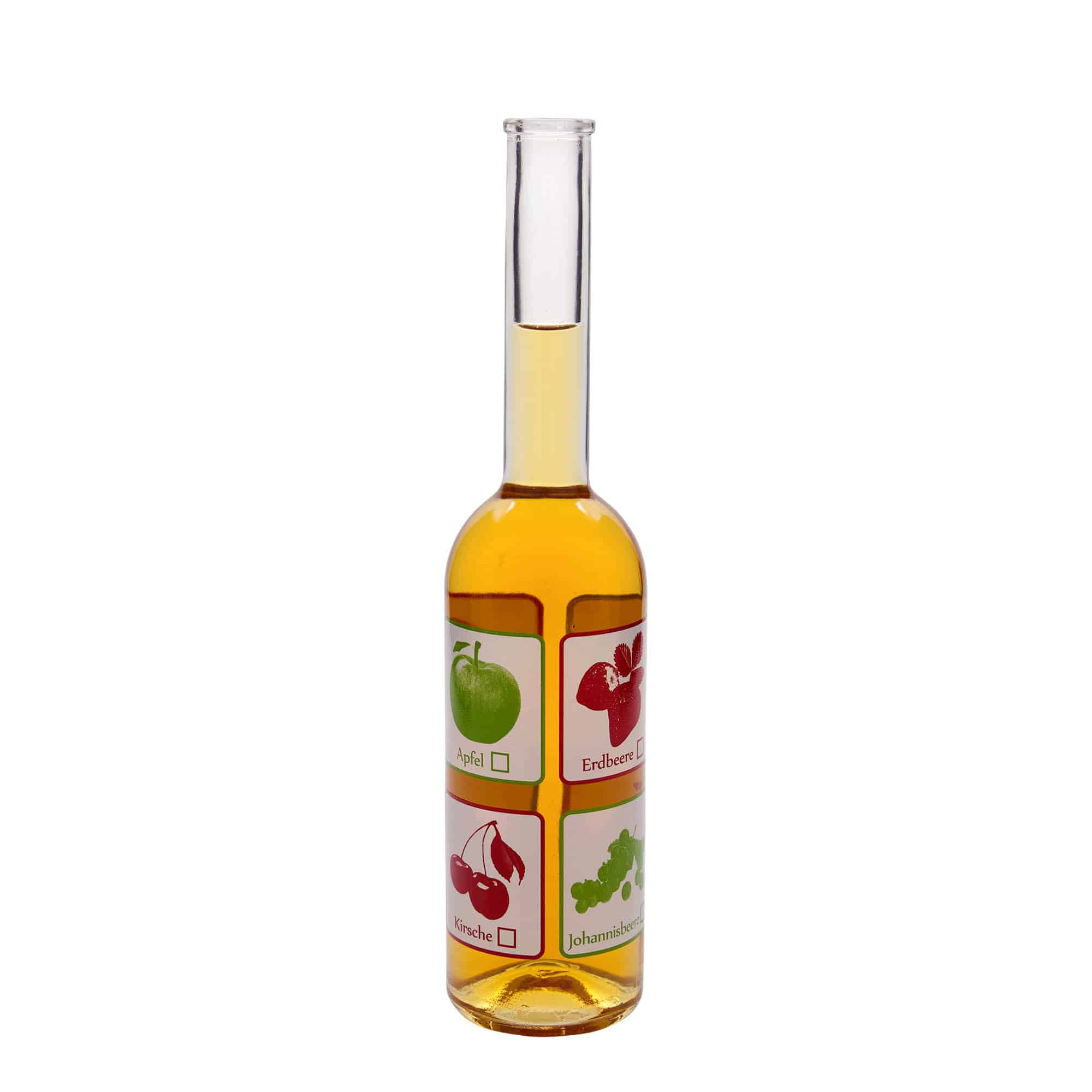 Garrafa de vidro de 500 ml 'Ópera', motivo: Frutos, boca: cortiça Garrafa de vidro de 500 ml 'Ópera', motivo: Frutos, boca: cortiça