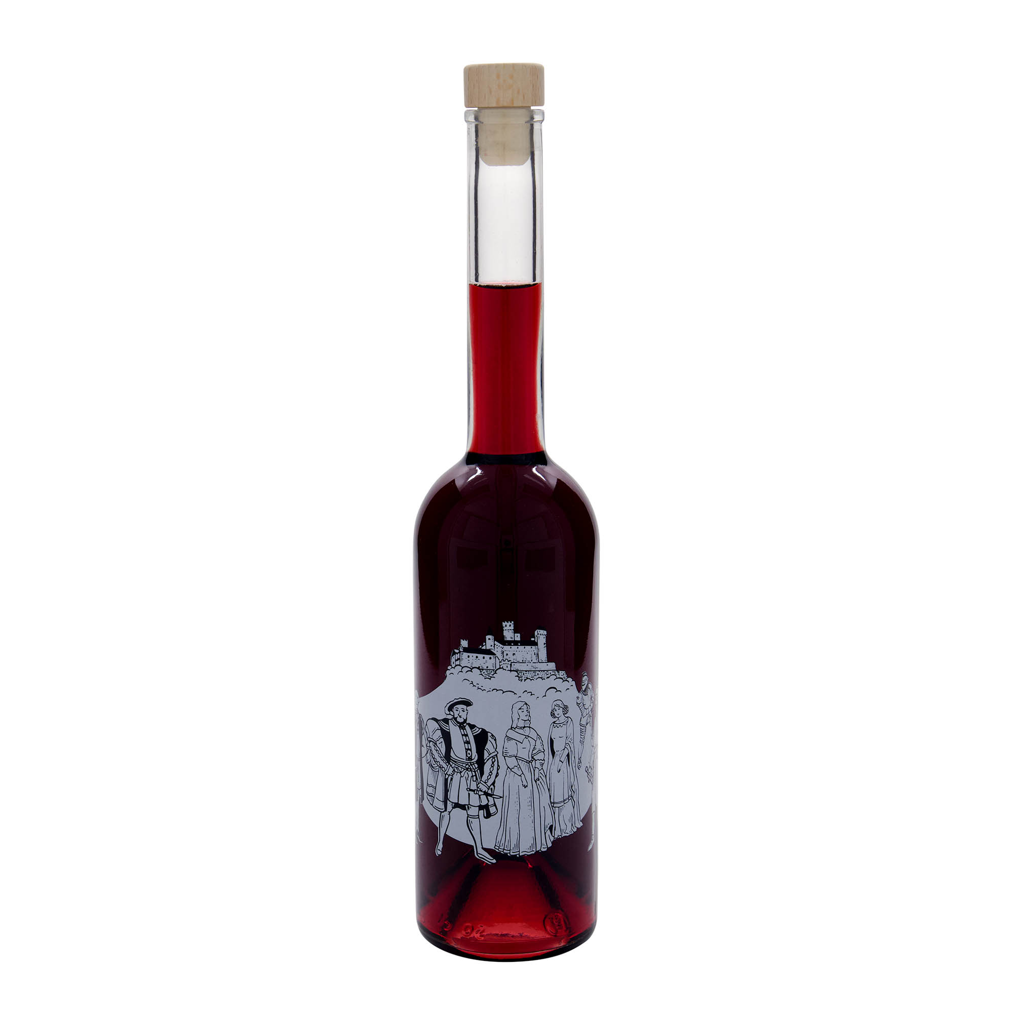 Garrafa de vidro de 500 ml 'Opera', motivo: Idade Média, boca: cortiça Garrafa de vidro de 500 ml 'Opera', motivo: Idade Média, boca: cortiça