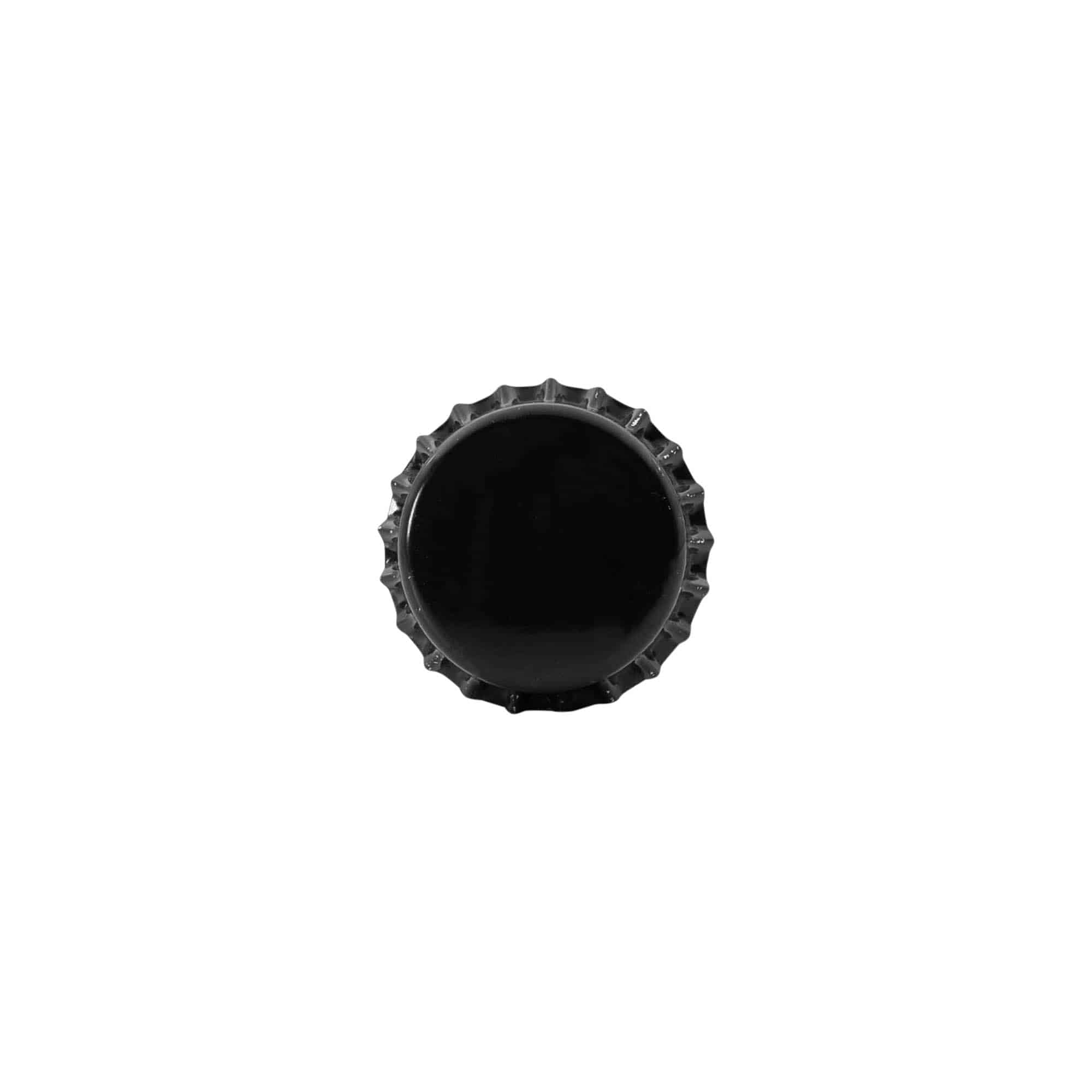 Tampas de garrafa 26 mm, metal, preto