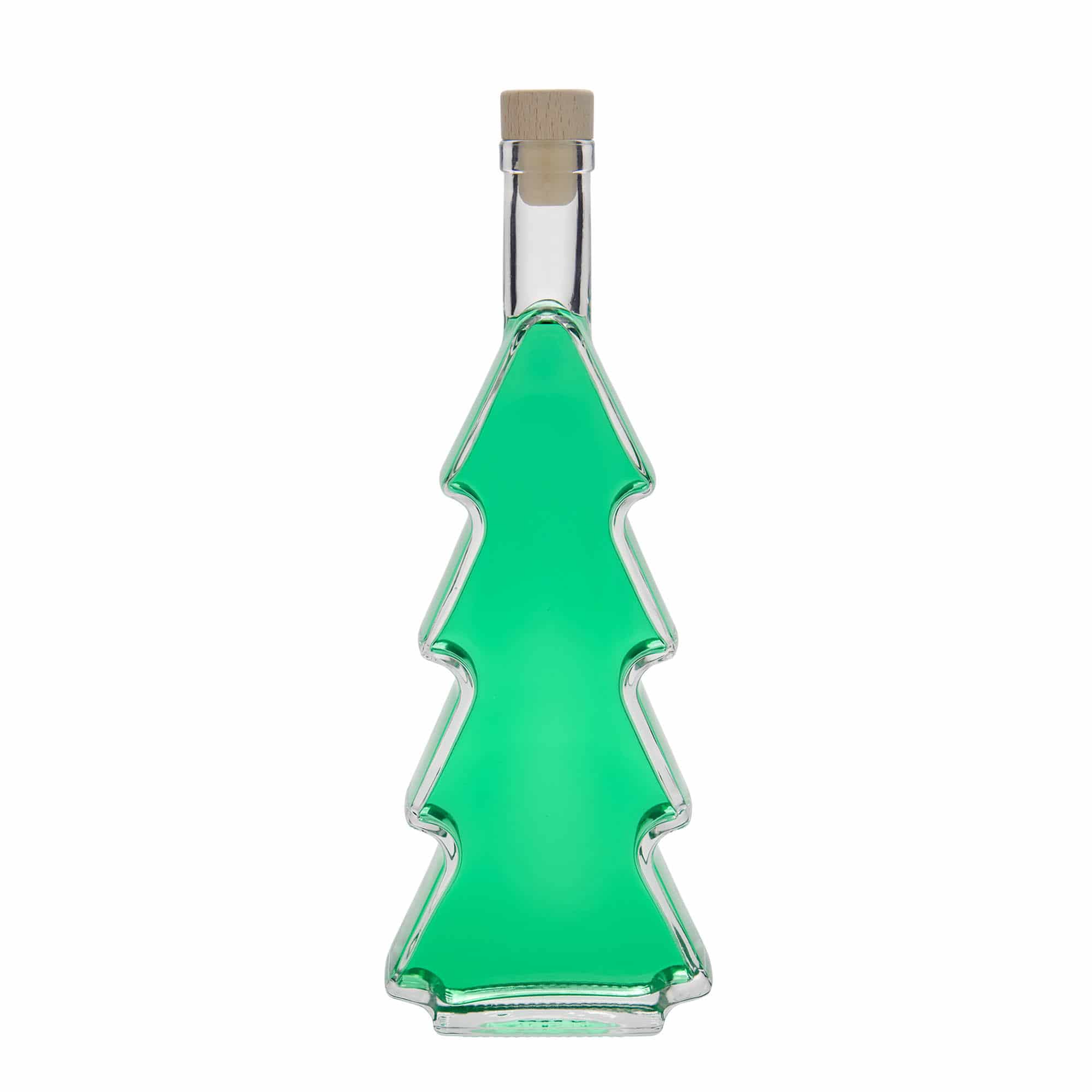500 ml Garrafa de vidro 'Árvore de Natal', boca: Cortiça