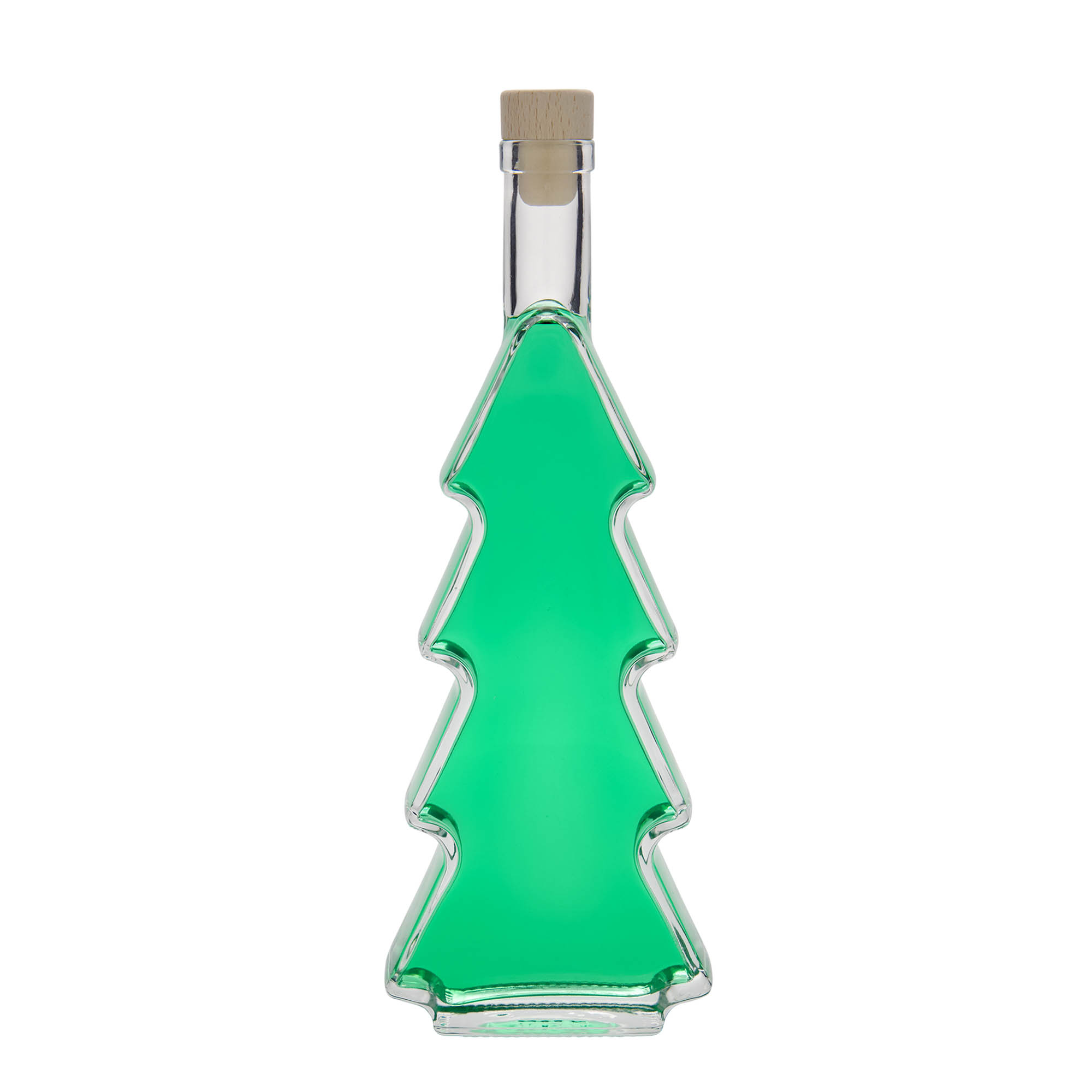 Garrafa de vidro de 500 ml 'Árvore de Natal', boca: cortiça