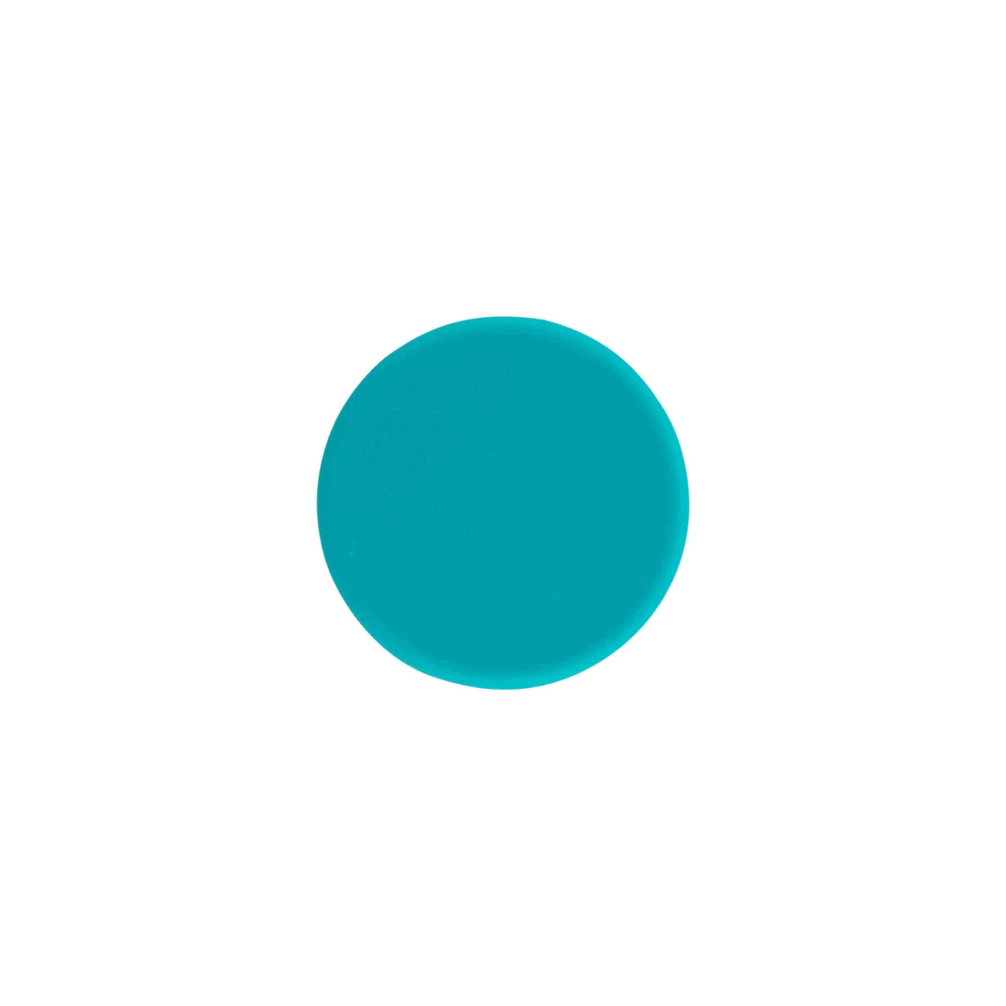 Tampa de rosca, plástico ABS, turquesa, para bocal: GPI 28/400