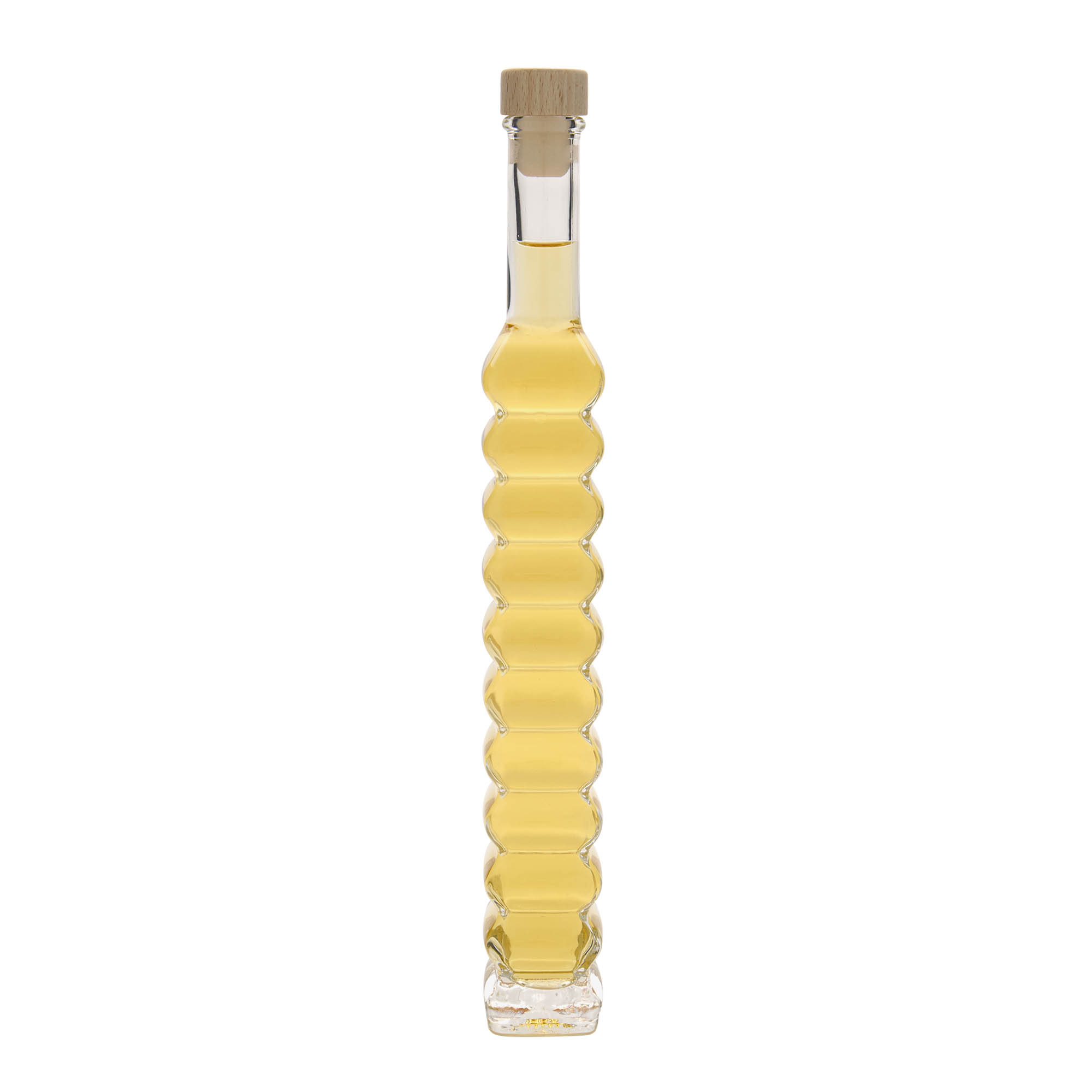 Garrafa de vidro de 200 ml 'Roma, quadrada, Boca: cortiça