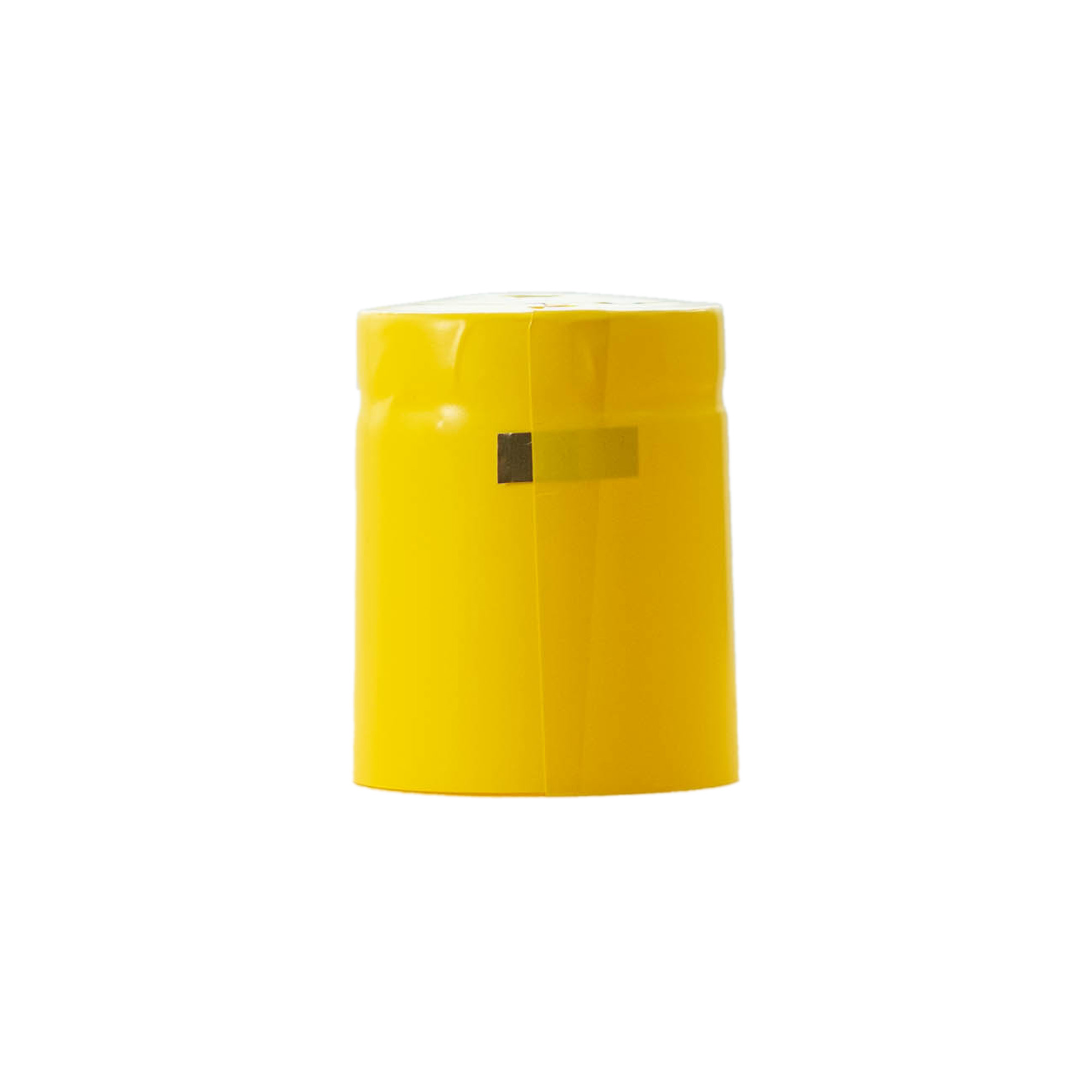 Cápsula termo-retrátil 32x41, plástico PVC, amarelo Cápsula termo-retrátil 32x41, plástico PVC, amarelo