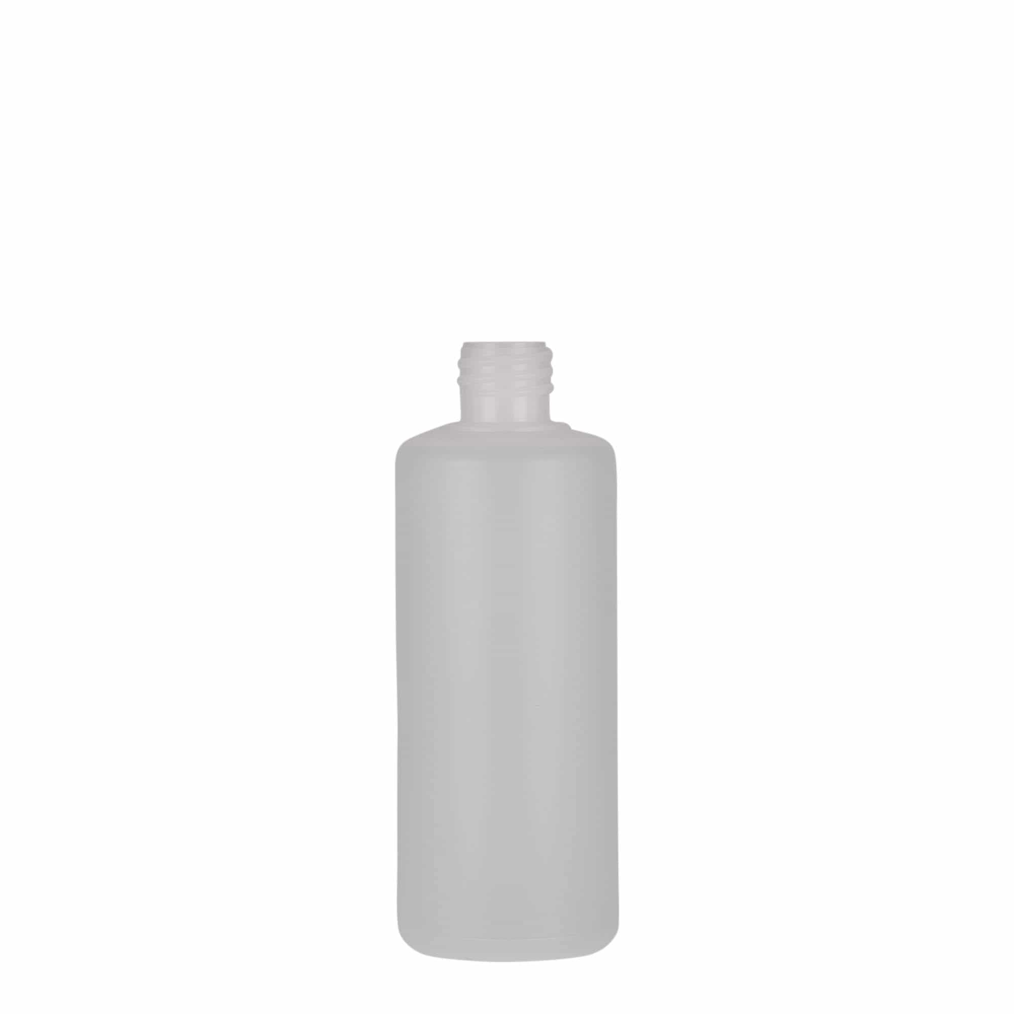 100 ml Garrafa redonda, plástico PE, transparente, boca: Tampa de rosca 100 ml Garrafa redonda, plástico PE, transparente, boca: Tampa de rosca