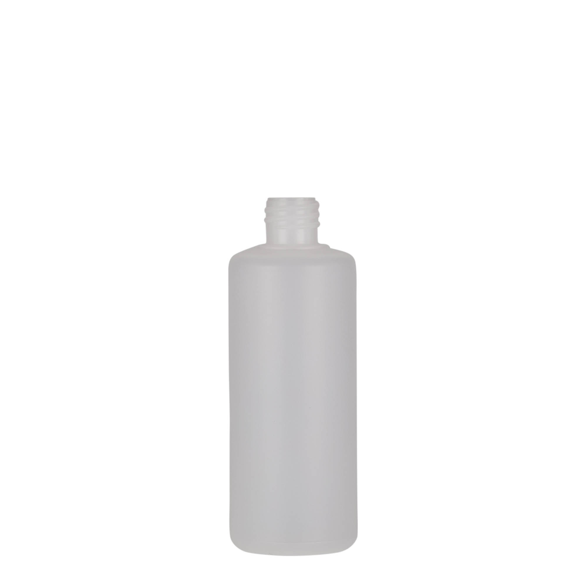 Frasco redondo de 100 ml, plástico PE, natural, boca: tampa de rosca Frasco redondo de 100 ml, plástico PE, natural, boca: tampa de rosca