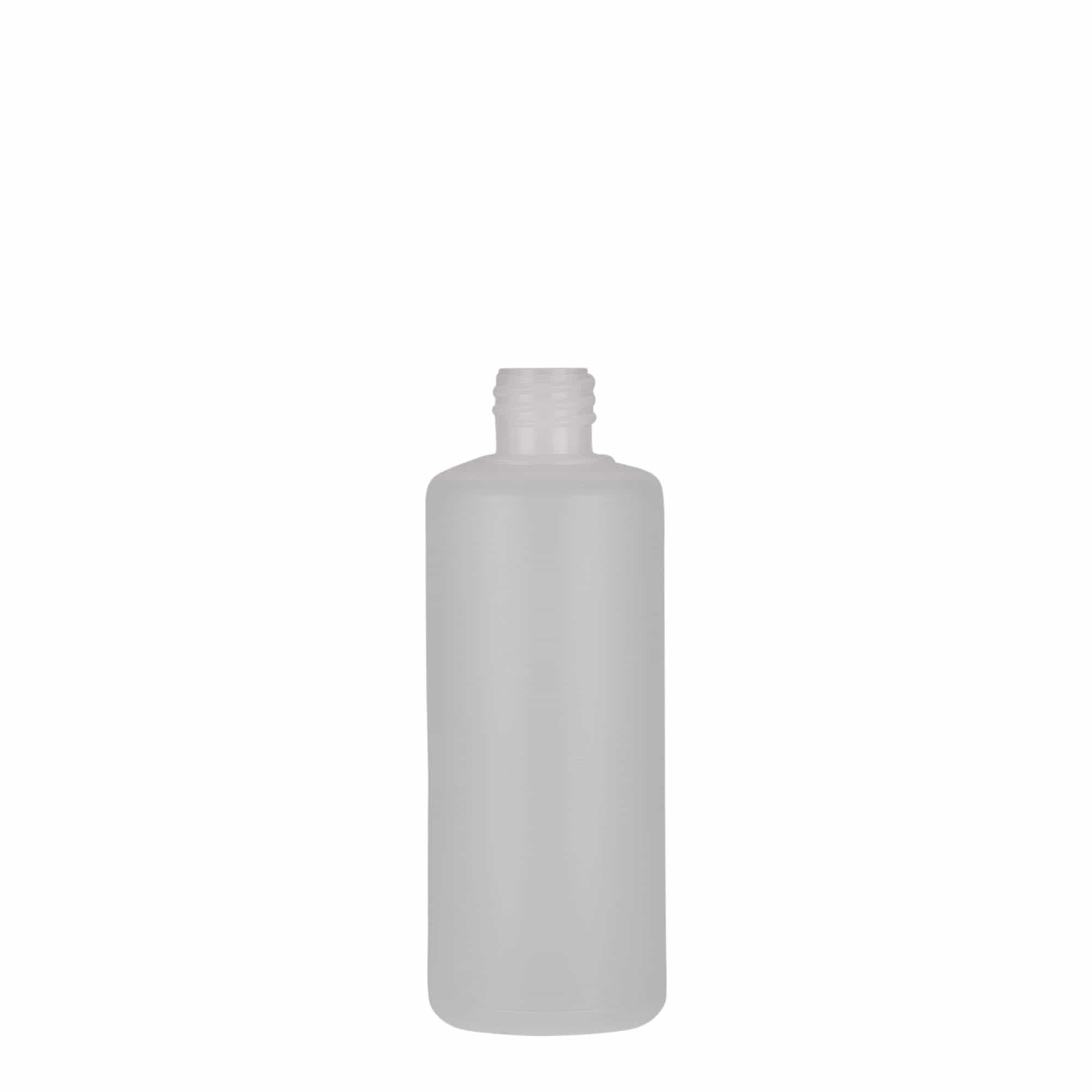 Frasco redondo de 100 ml, plástico PE, natural, boca: tampa de rosca