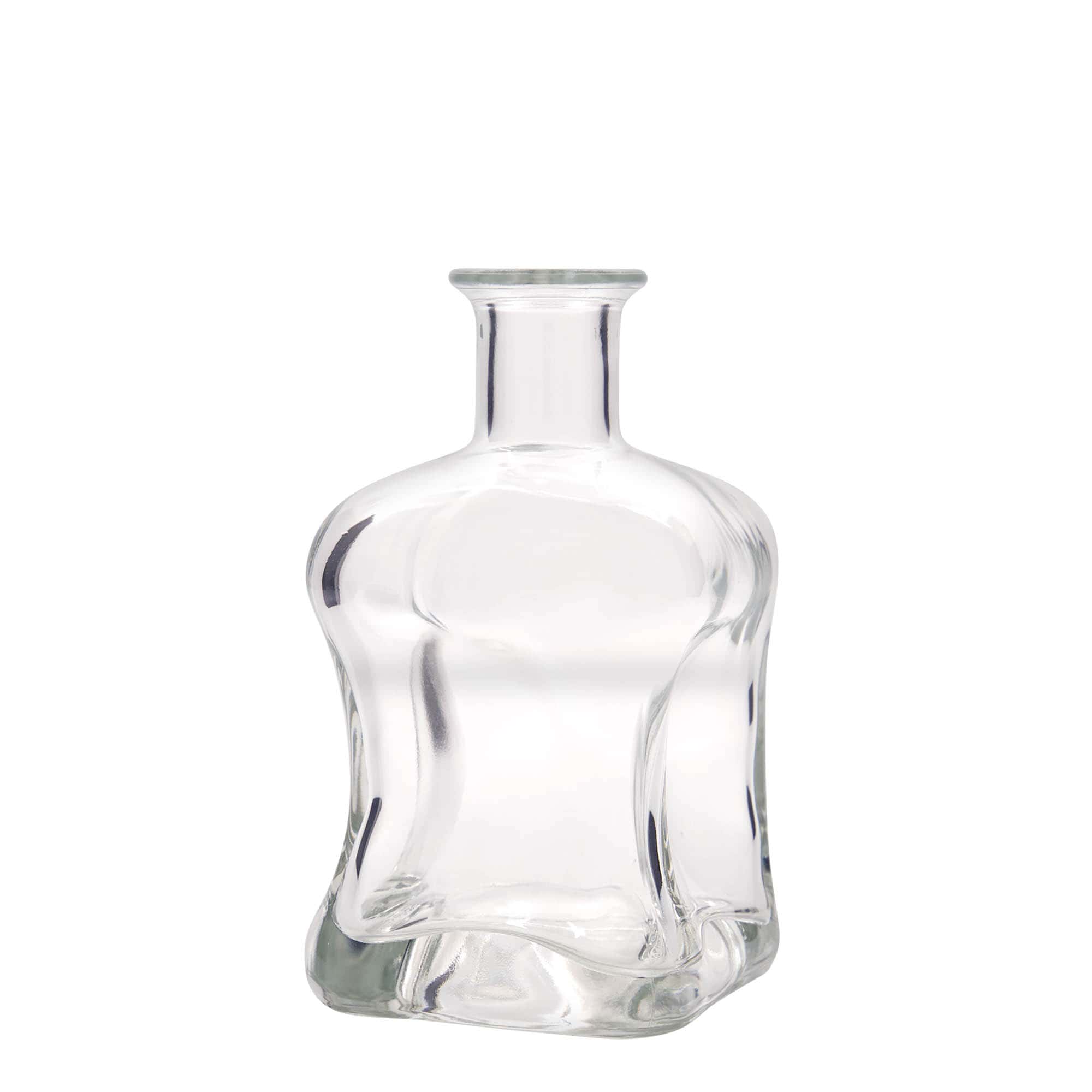 Garrafa de vidro de 500 ml 'Dublin', quadrada, boca: cortiça