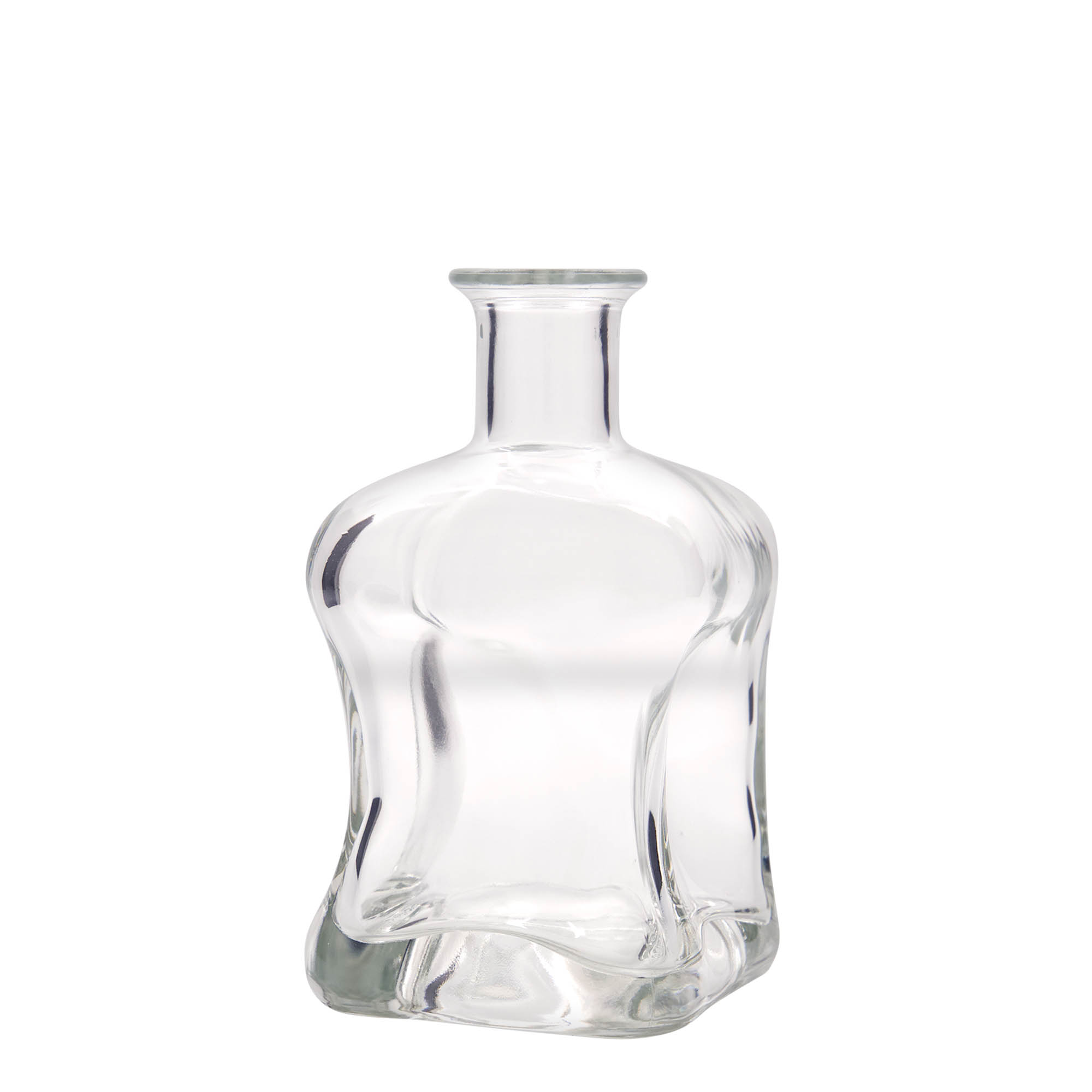 Garrafa de vidro de 500 ml 'Dublin', quadrada, boca: cortiça