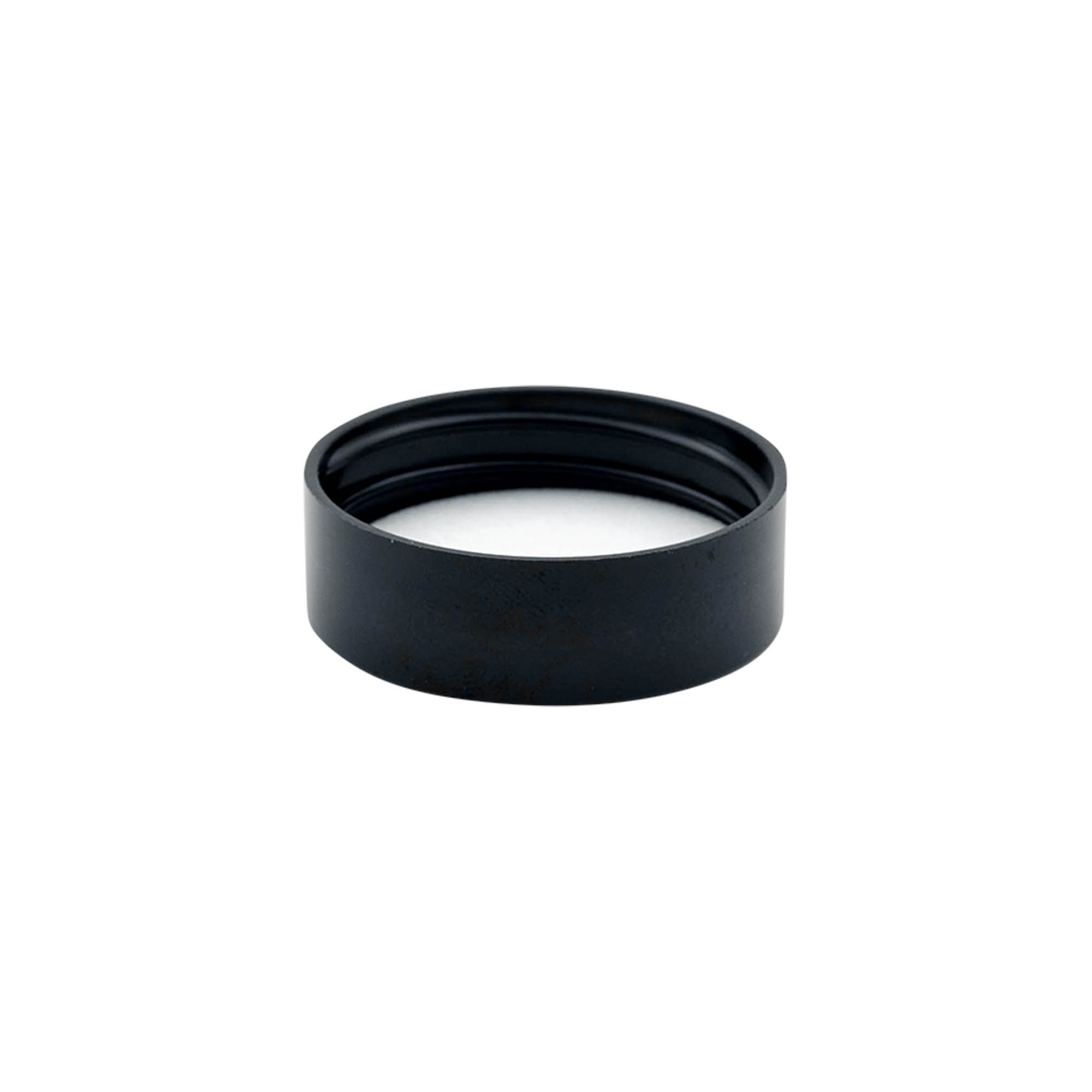 Tampa de rosca para 30 ml 'Brown Line', plástico HPM, preto
