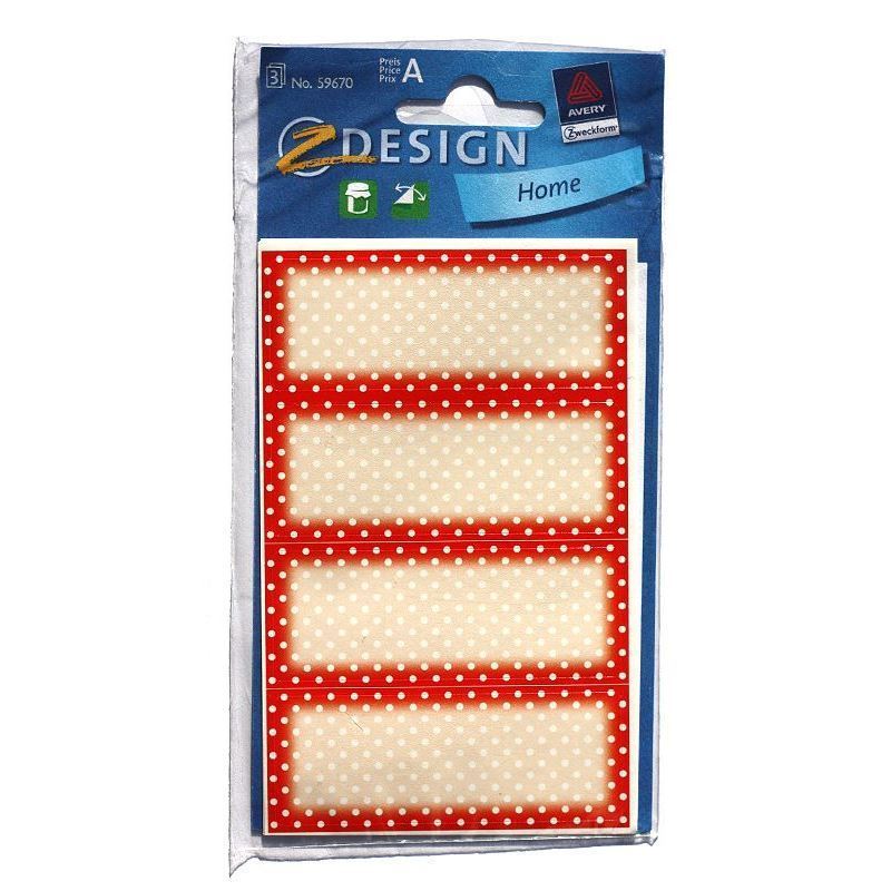 Zweckform Etiquetas 'Red Dots', retangulares, papel, vermelho Zweckform Etiquetas 'Red Dots', retangulares, papel, vermelho